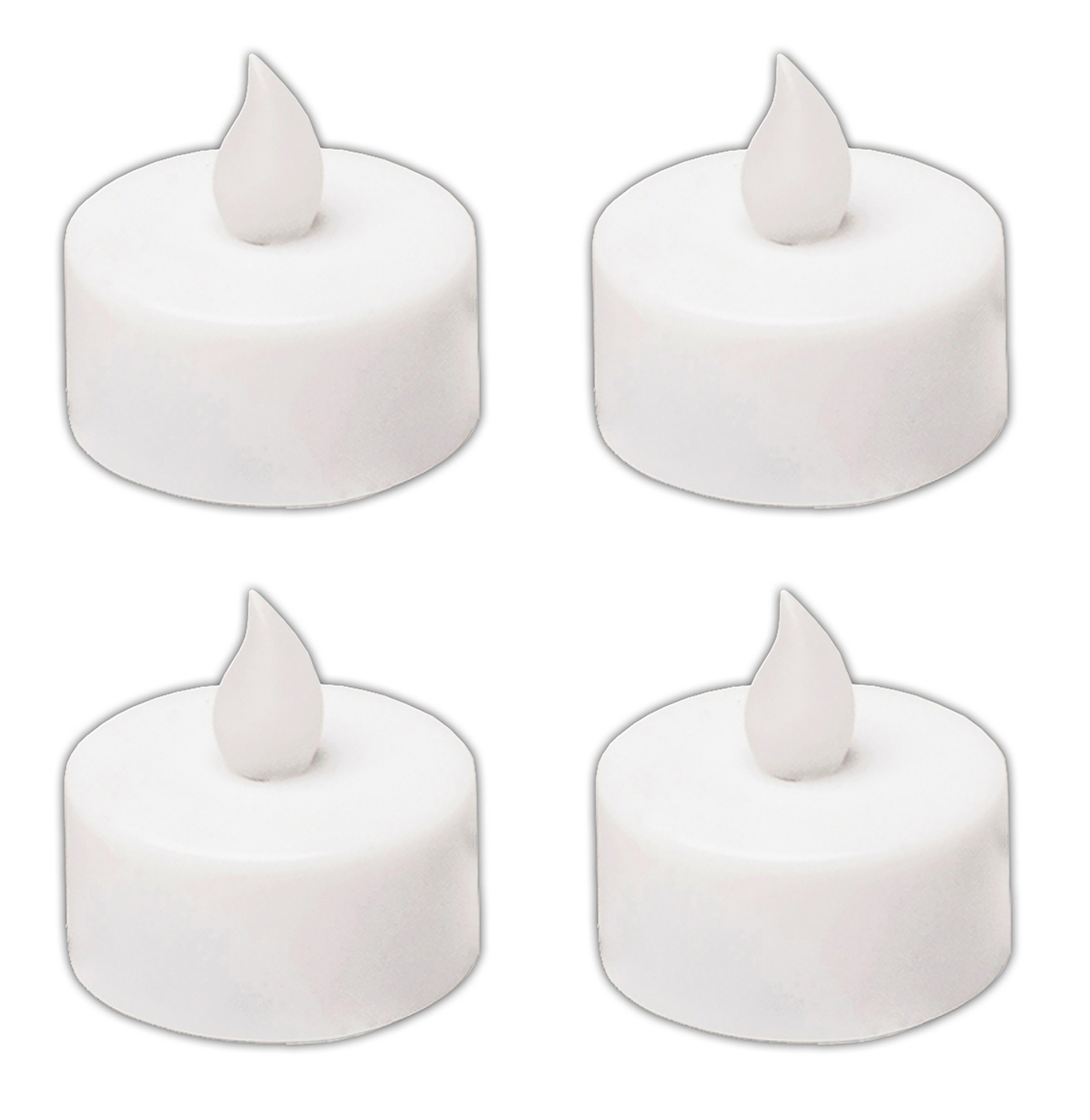 HIT Trading LED-Kerze 4x LED TEELICHTER Set flackernd Weiss Kerze flammenlos Teelicht 31 (4-tlg), mit Batterien. € 7,88, (€ 1,97 pro 1 Stk).