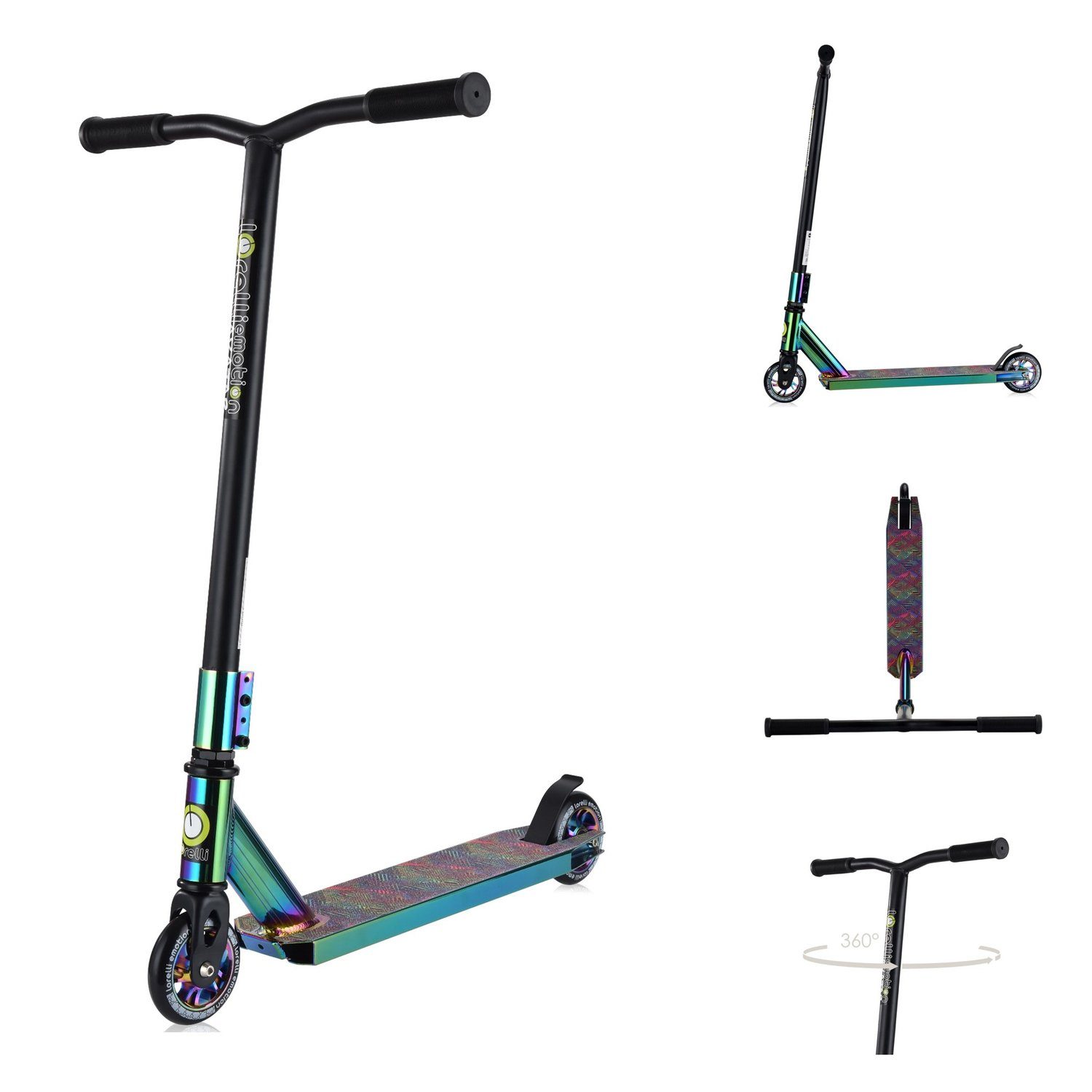 Lorelli Cityroller Kinderroller Avatar PU-Räder, 360 Grad drehbar Hinterradbremse Aluminium