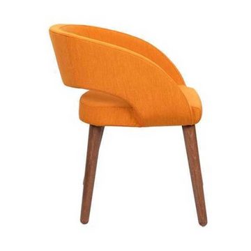 JVmoebel Esszimmerstuhl Oranger Esszimmerstuhl Einsitzer Polster Armlehnen Stühle Stuhl (1 St), Made in Europa