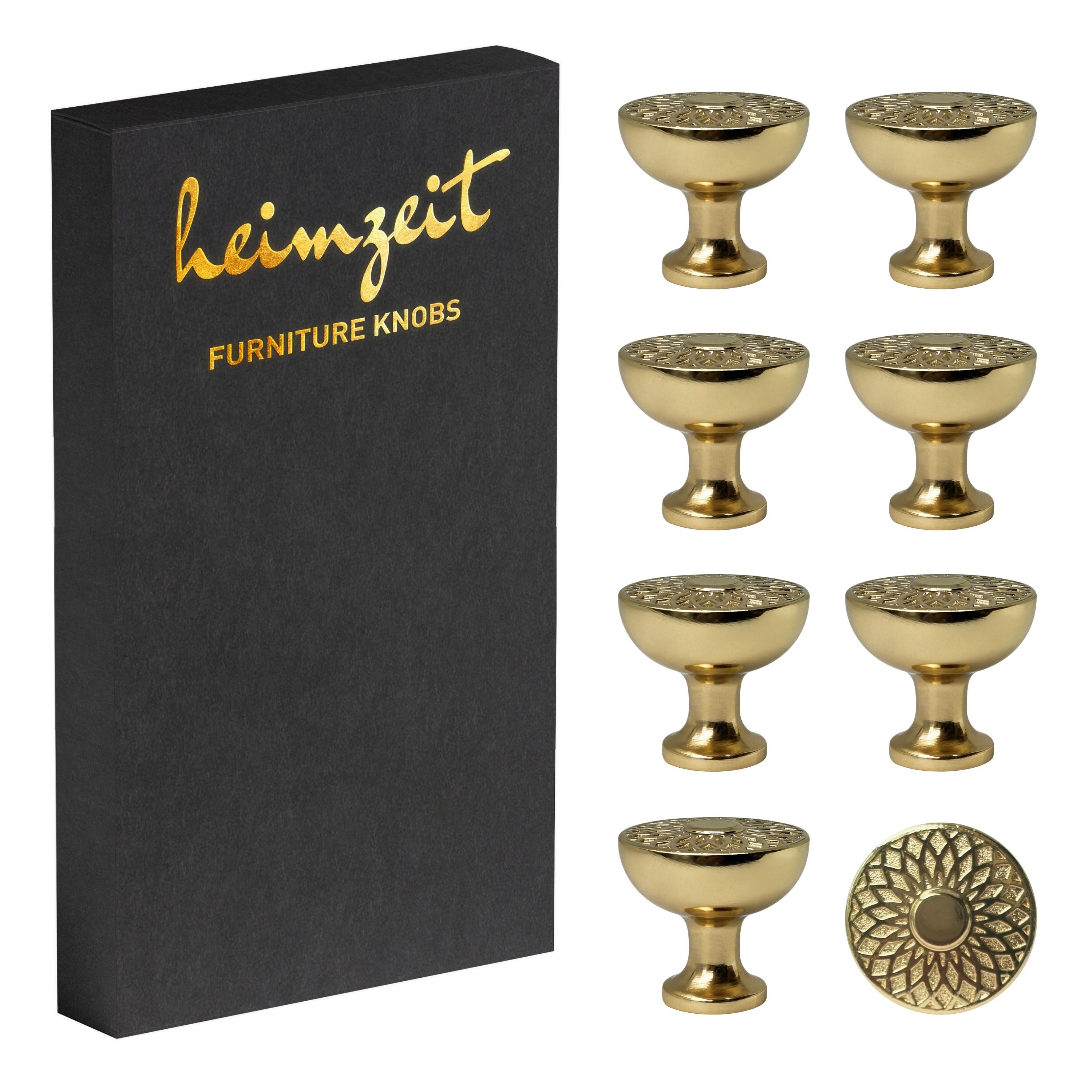 heimzeit Möbelgriff heimzeit Möbelknöpfe Urban - 8 Stück (Set), für Schubladen, Türen und Kommoden, inkl. Schraube