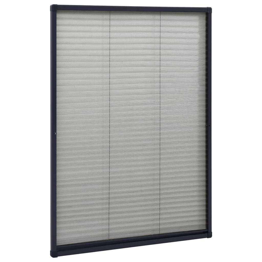 furnicato Moskitonetz Plissee Insektenschutz für Dachfenster 80x120 cm Anthrazit (1 St)