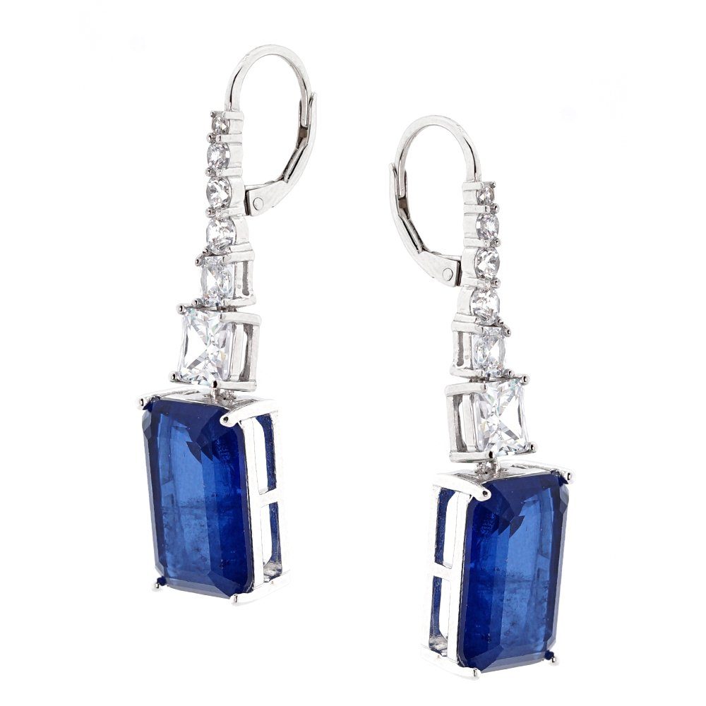 Paar Ohrhänger Ohrringe aus 925 Silber mit Zirkonia