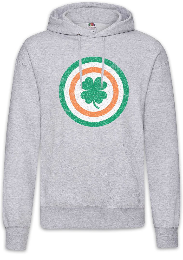 Urban Backwoods Hoodie Captain Ireland Herren Hoodie ahne Flagge Banner Irland irische (1-tlg) Kleeblatt Cloverleaf Green Pub