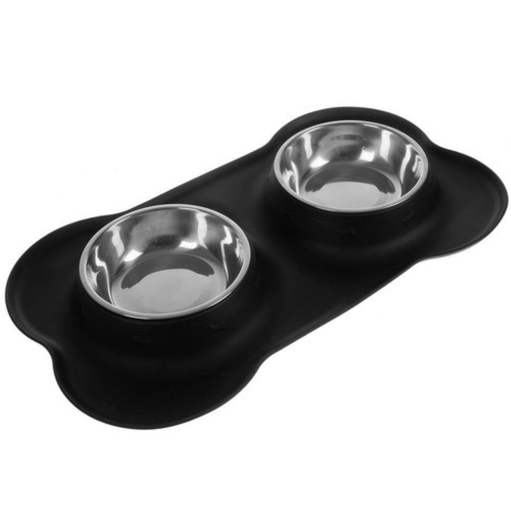 Purlov Futternapf PetBoost: Doppelter Hundenapf-Ständer - 2x 250ml, Edelstahl, Gesundheitsfördernd, hochwertig - optimal für Hunde aller Größen.
