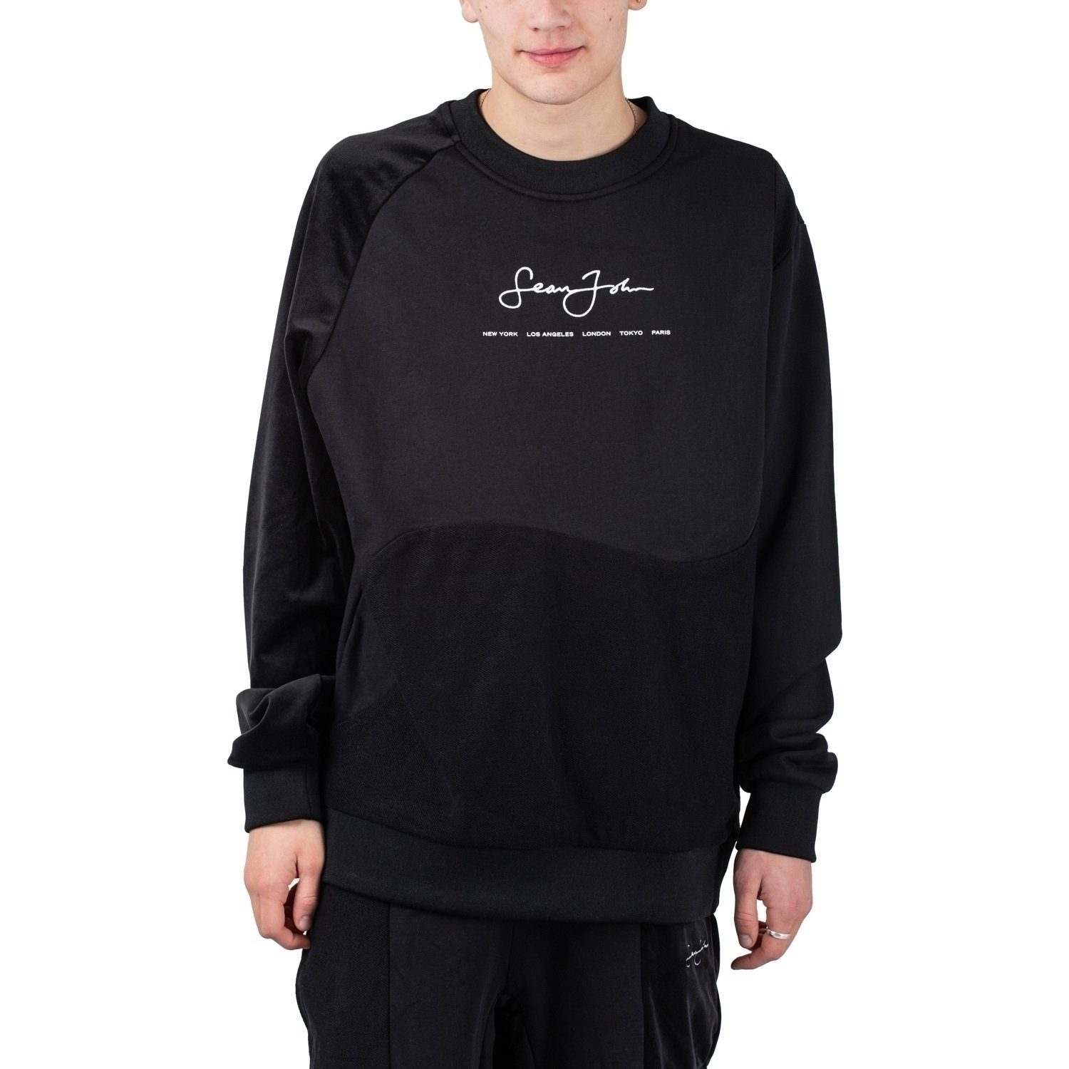 Sweater Sean John Classic Logo Patchwork Crew