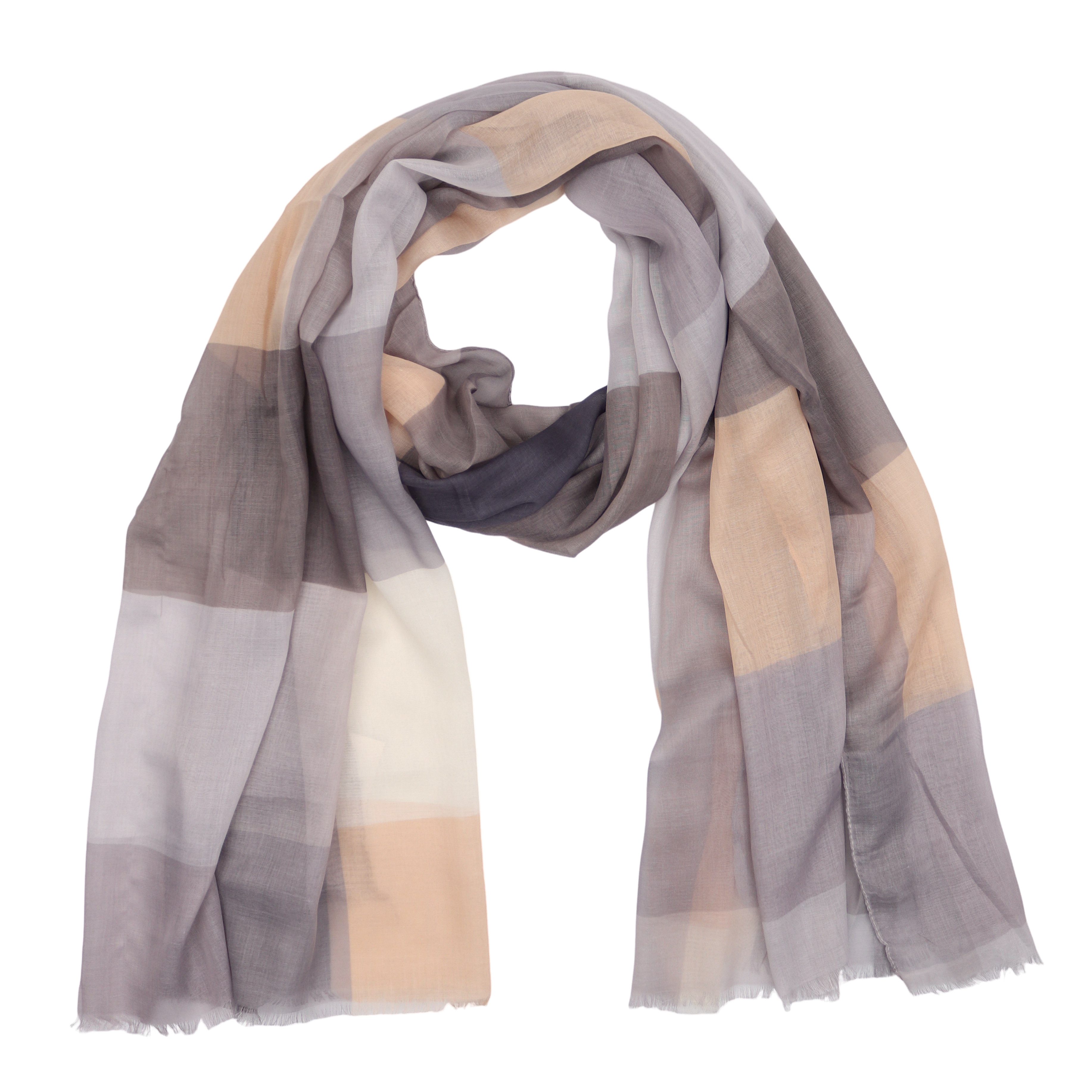 MIRROSI Modeschal Weicher & Leicht Großes Schal, ca.70x180cm, Kariert Muster, (aus 80% Viskose 20% Baumwolle, Karo Muster), Damen Halstuch Stola ideal für Frühling, Sommer und Herbst