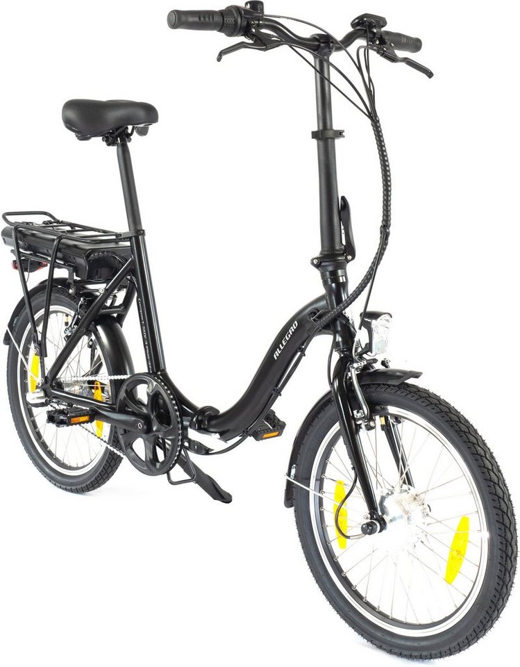 ALLEGRO E-Bike Compact SUV 3 Plus 374, 3 Gang Shimano Nexus Schaltwerk,  Nabenschaltung, Frontmotor, 374 Wh Akku, Beinfreiheit durch Gepäckträgerakku