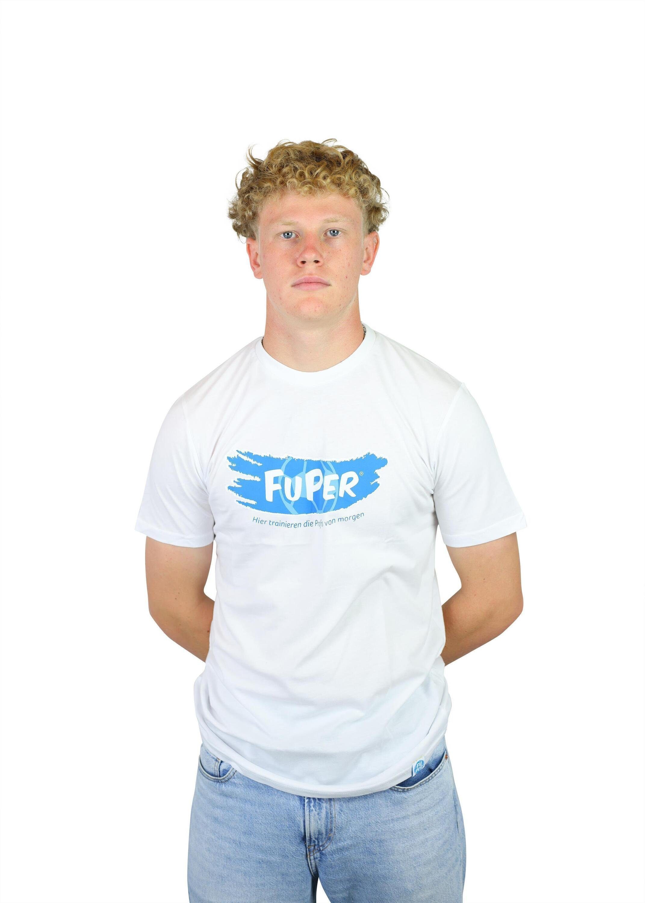 FuPer T-Shirt Kinder, Jugend aus Baumwolle, Fußball, White Tarik für