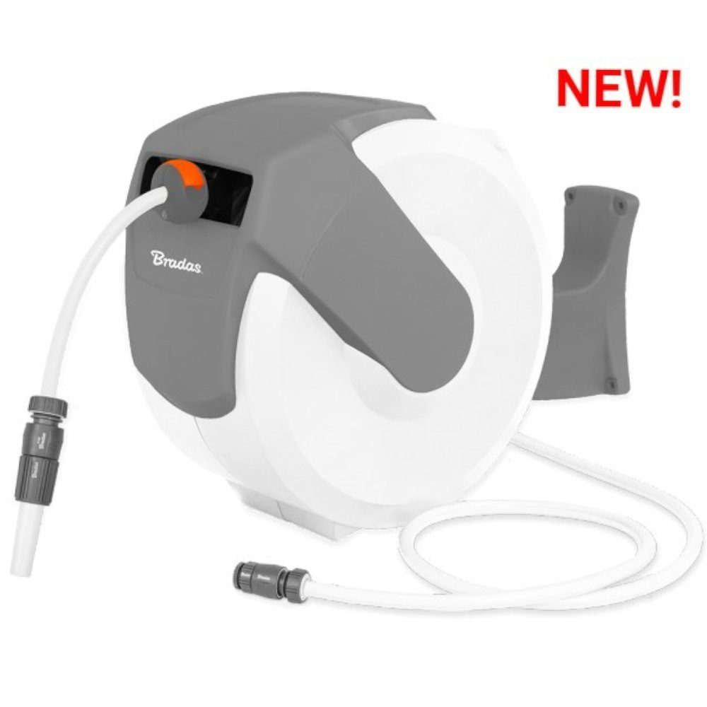 Bradas Wandschlauchbox Schlauchtrommel 20m roll-up Gartenschlauch WHITE LINE 1/2" 20m, (1-tlg)