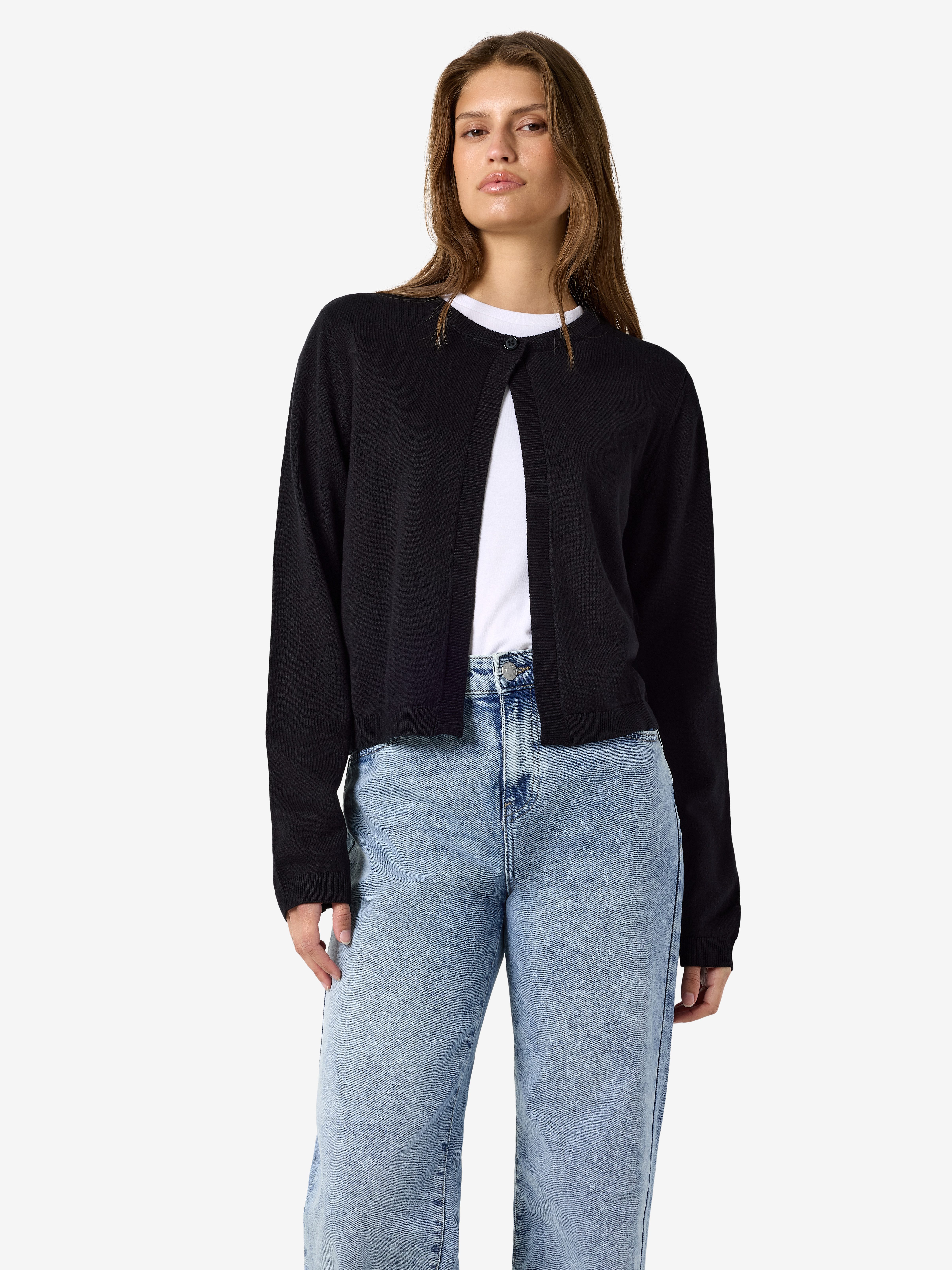 Noisy may Strickjacke NMMAYSA L/S O-NECK KNIT CARDIGAN NOOS Baumwollmischung, regular fit