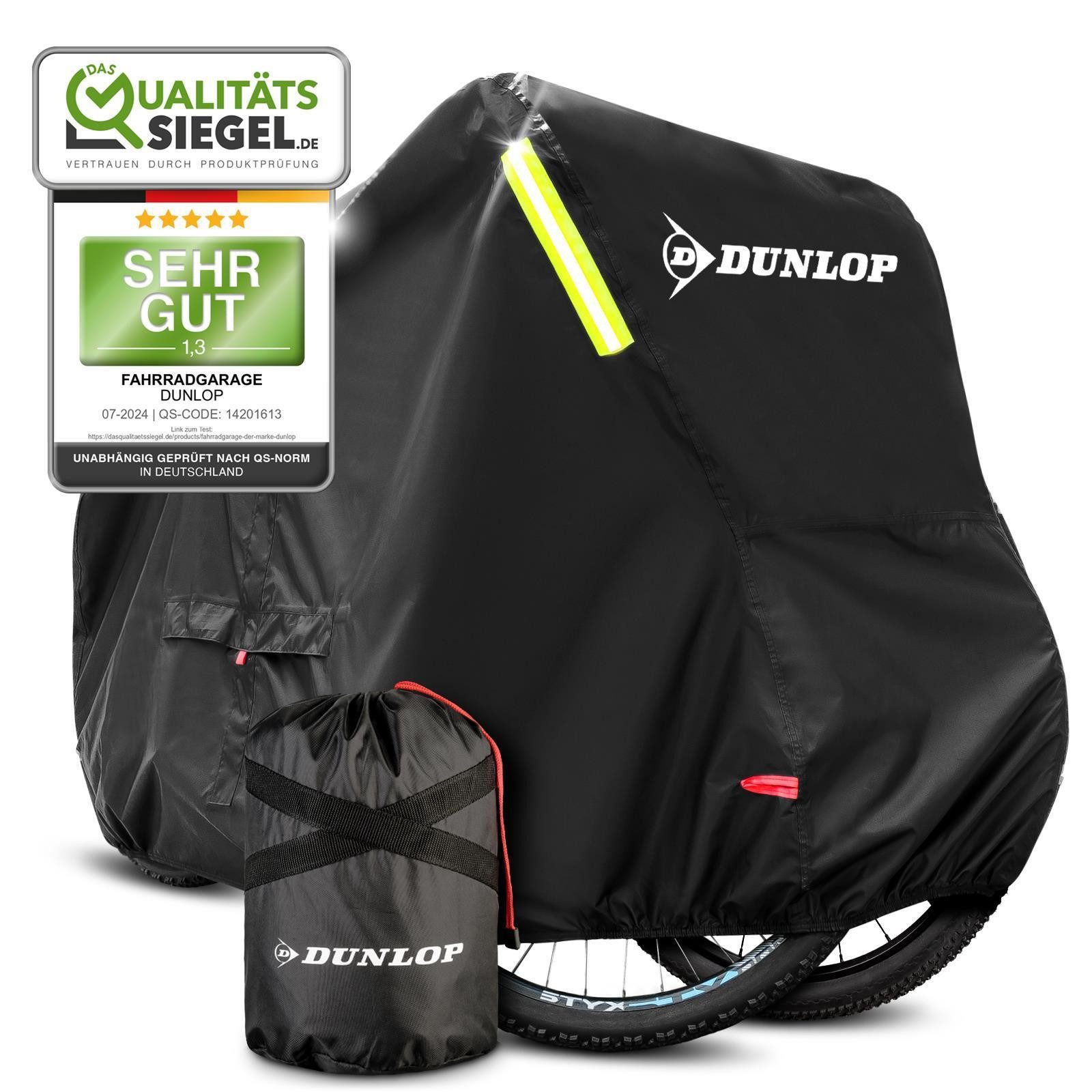Dunlop Fahrradschutzhülle Fahrradgarage Rad Abdeckung bike cover L, Premium Fahrradabdeckung Anti Rost 200x92x120 cm mit Transportbeutel
