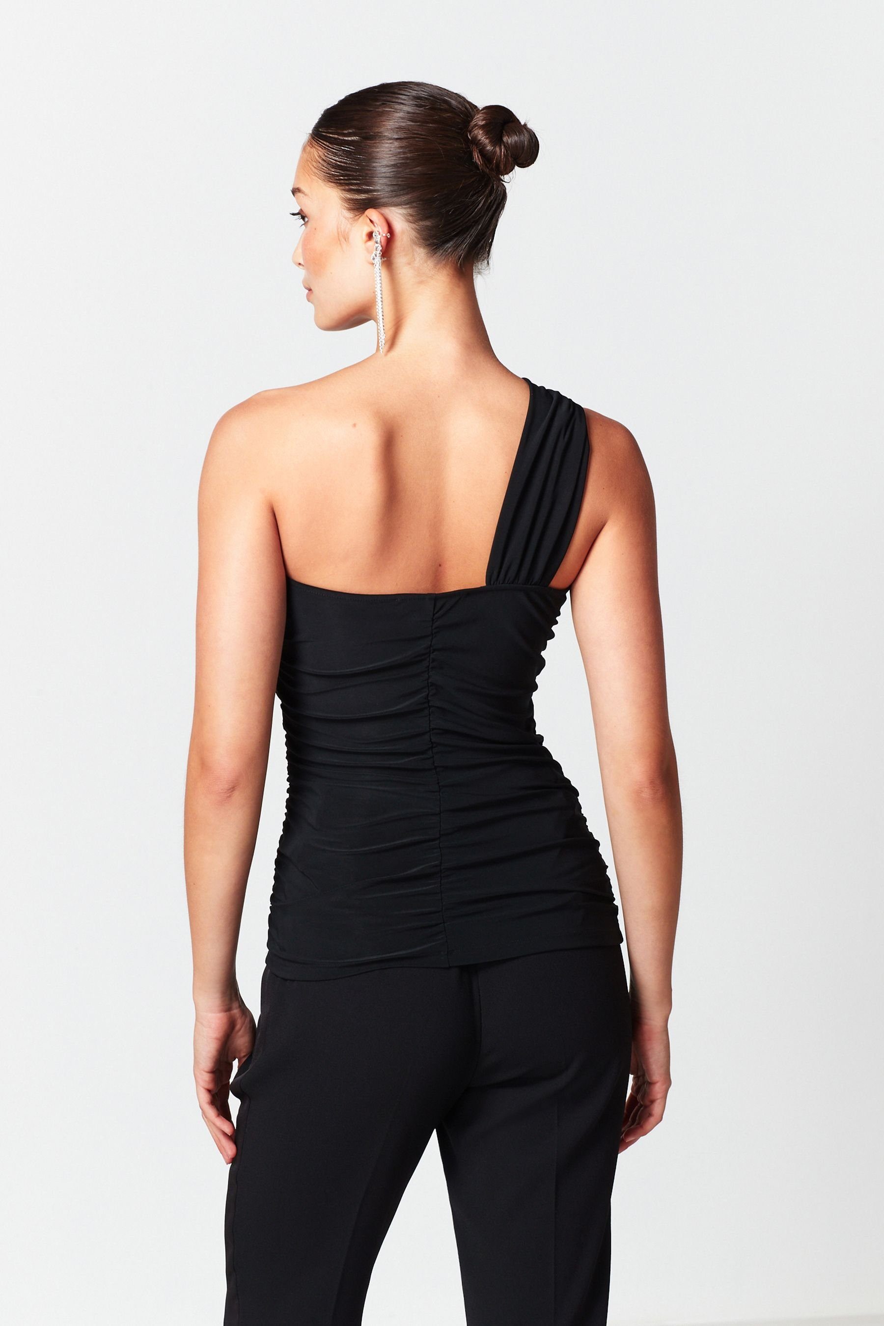Next One-Shoulder-Top Einschulteriges, gerafftes Oberteil (1-tlg) günstig online kaufen