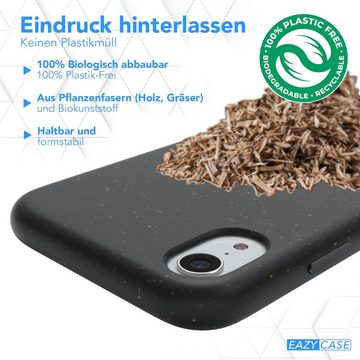 EAZY CASE Handyhülle Bio Case für Apple iPhone XR 6,1 Zoll, Nachhaltige Bio Hülle mit Kameraschutz Back Cover elastisch Schwarz