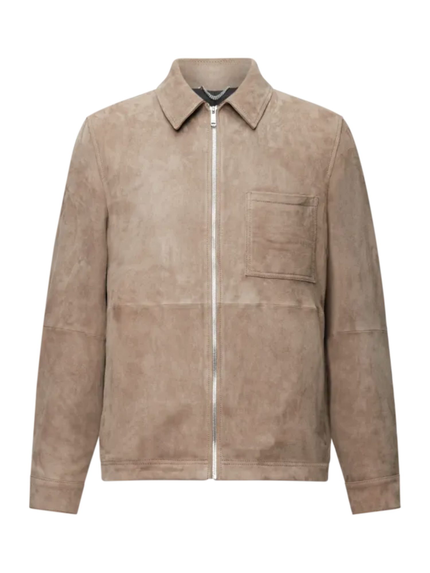 Drykorn Blusenshirt braun,Outdoor,Leder,Unifarben,Umlegekragen,Lang,Regular Fit