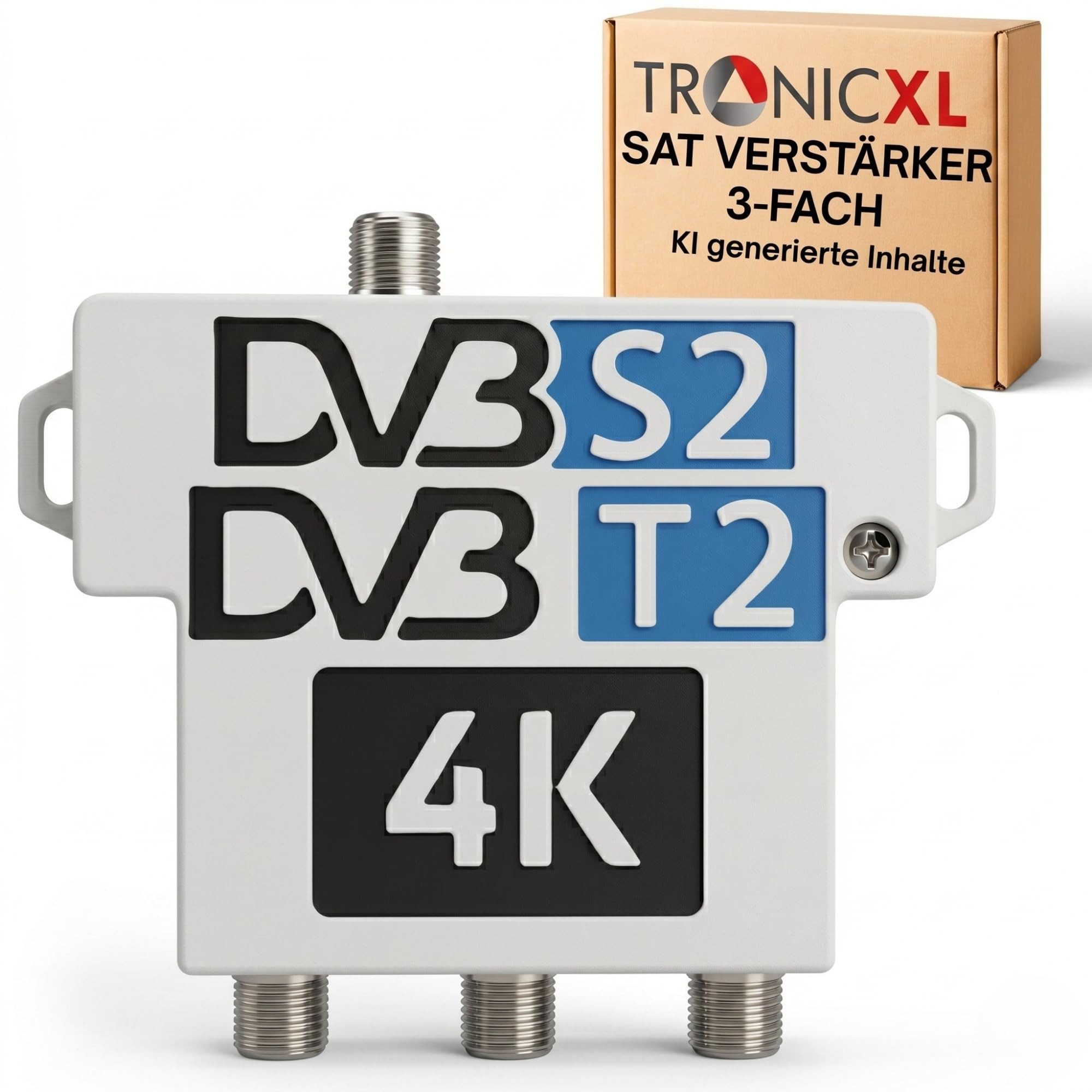 3-fach Verstärker Sat Splitter verteiler DVB-S2 DVB-T2 Antenne DVBT Leistungsverstärker