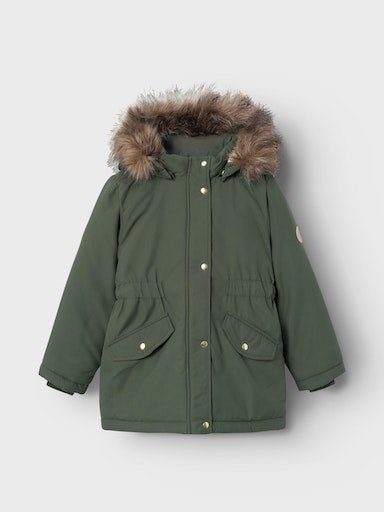 NAME IT Nkfmarlow Parka Jacket Pb voor meisjes, zwart, numeric_116