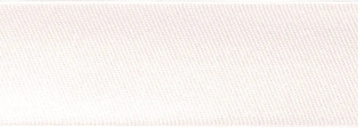 Stofferia Stoff Satin-Schrägband gefalzt 40/20 Meterware Wollweiß, Meterware