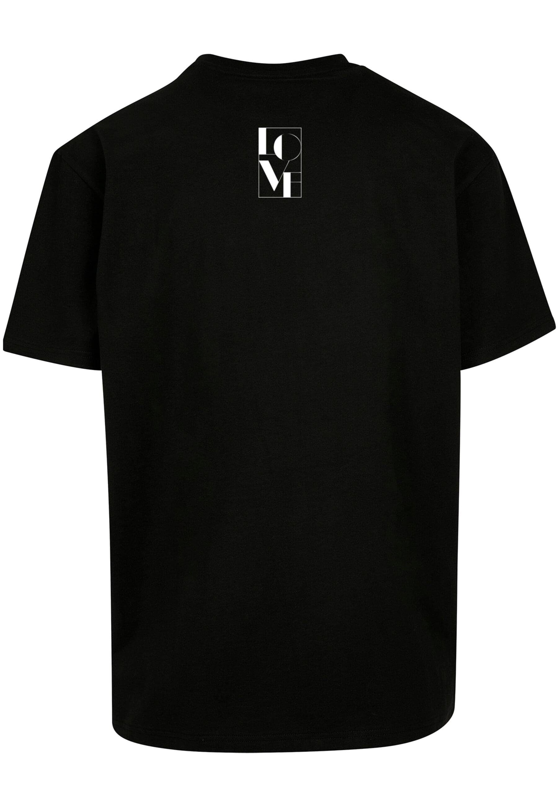 Love Oversized black (1-tlg) Merchcode Heavy Tee T-Shirt Herren