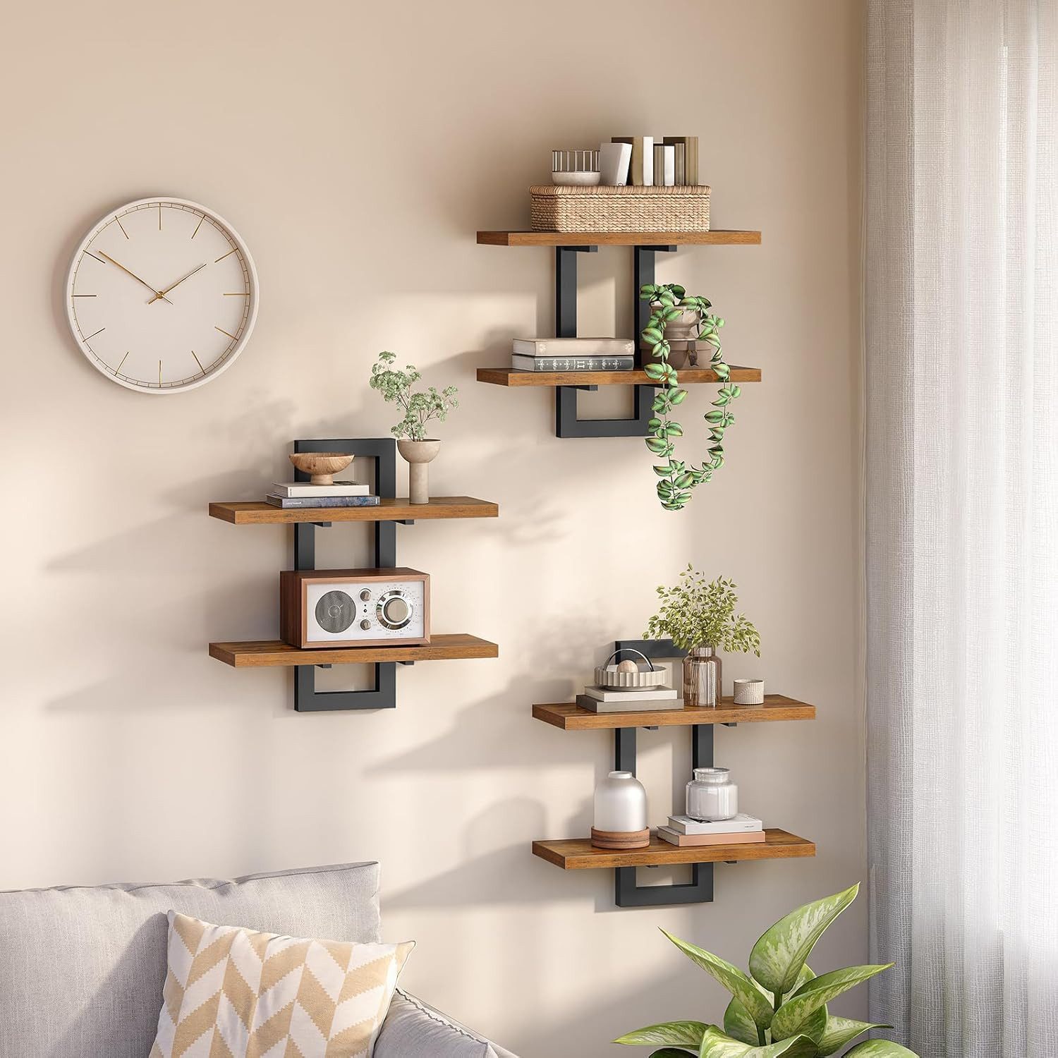 BlingBin Wandregal 2-stufige Schweberegal, Holz Wandboard, günstig online kaufen