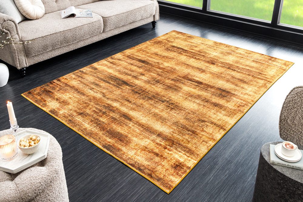 Designteppich SOFT TOUCH 230x160cm senfgelb gold · Indoor …