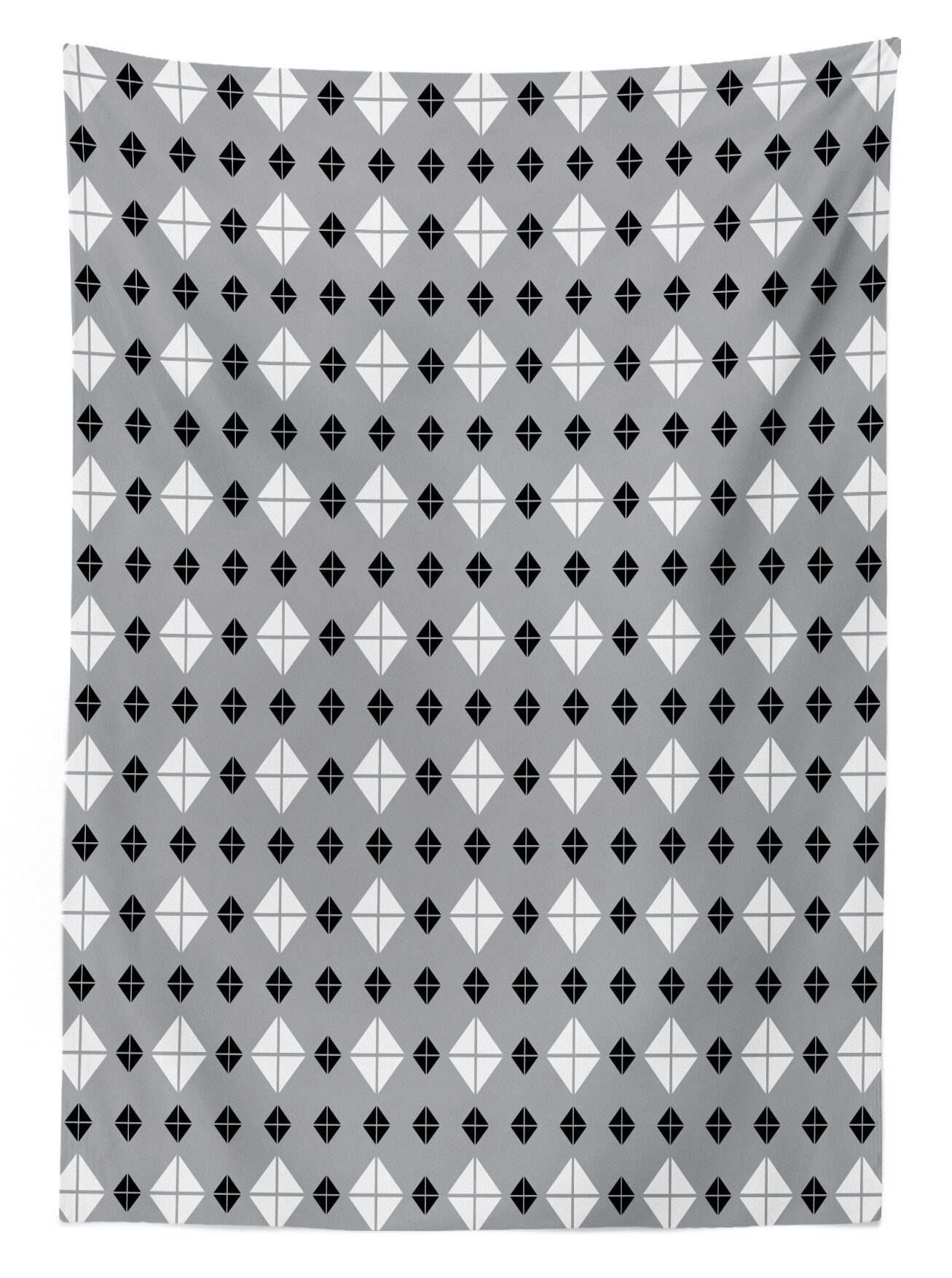 Tischdecke Klare grau Großer Diamanten Geometric Farbfest Farben, Bereich Abakuhaus Waschbar den Außen Für geeignet kleine