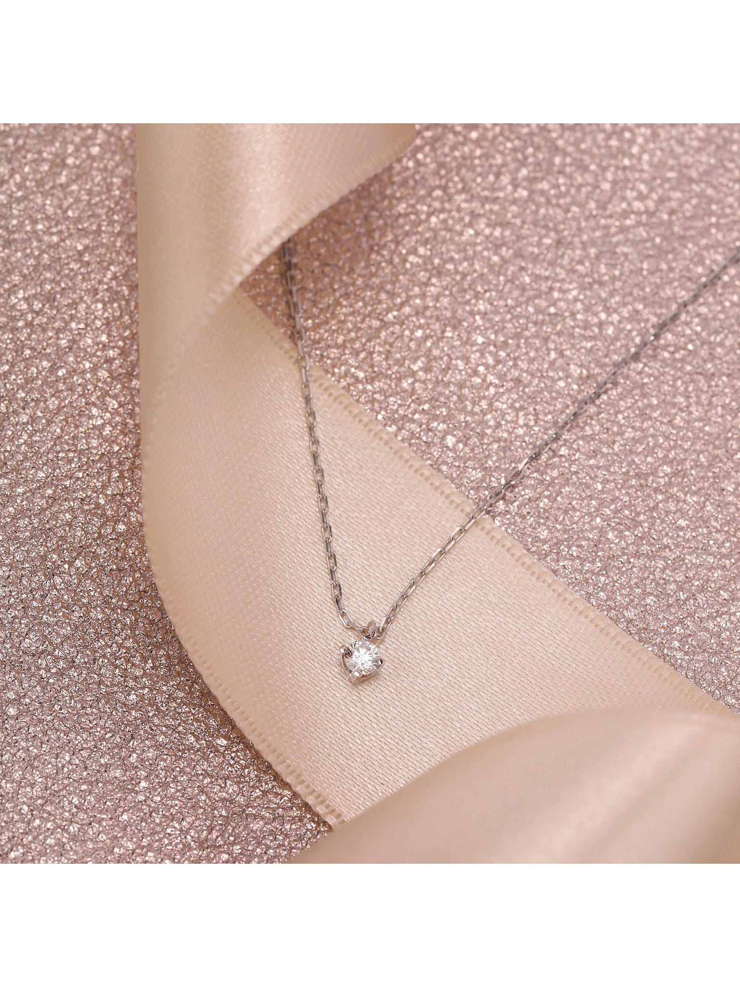 CHRIST Collier CHRIST Damen-Kette 375er Weißgold 1 Diamant