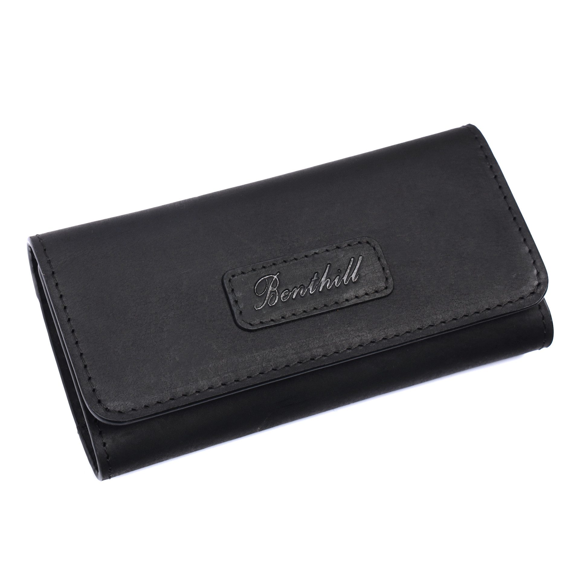 Benthill Tabakbeutel Echt Leder Tabaktasche Premium Tabakbeutel Drehertasche Echtleder, Reißverschlussfach