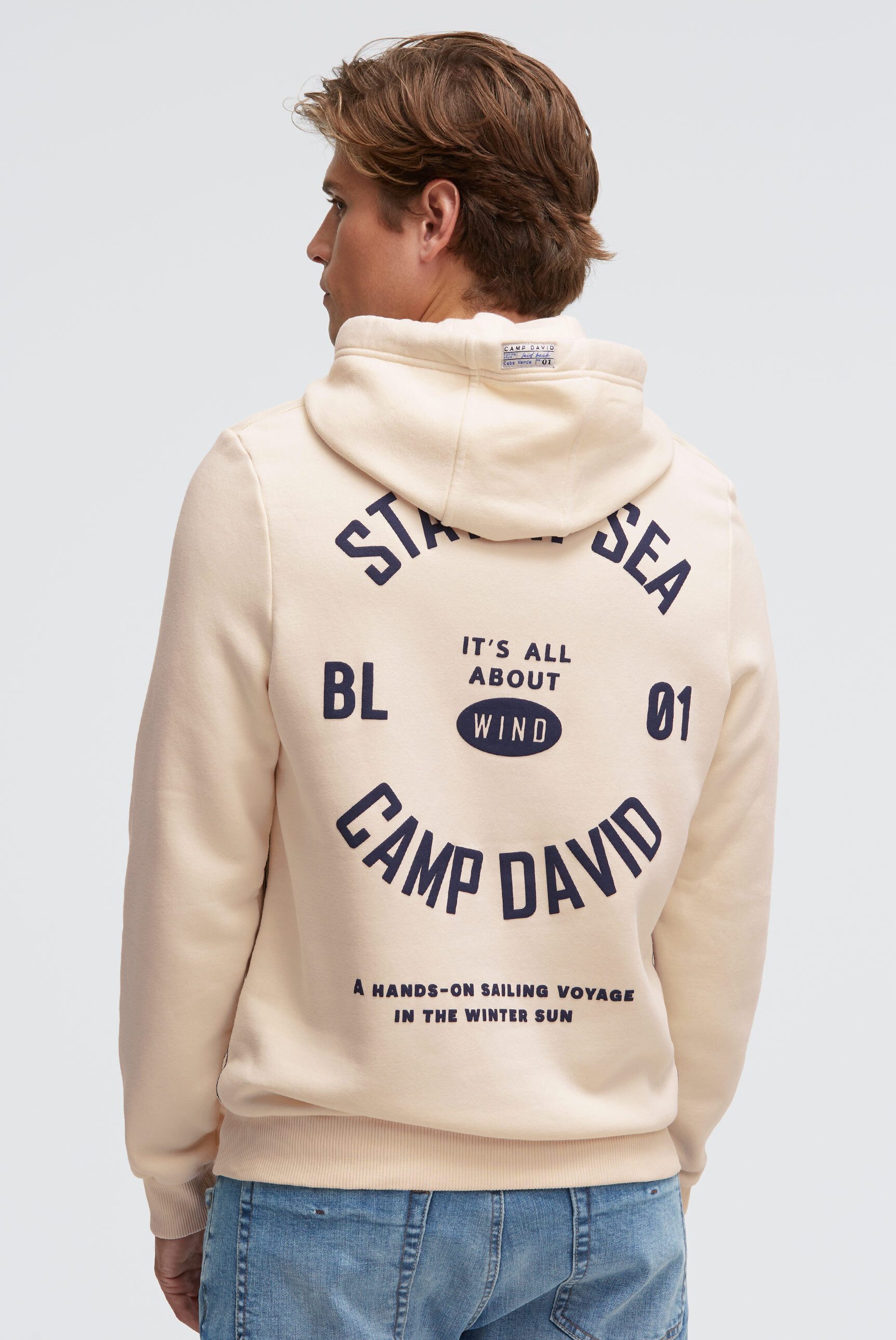 CAMP DAVID Kapuzensweatshirt mit reflektierenden Details