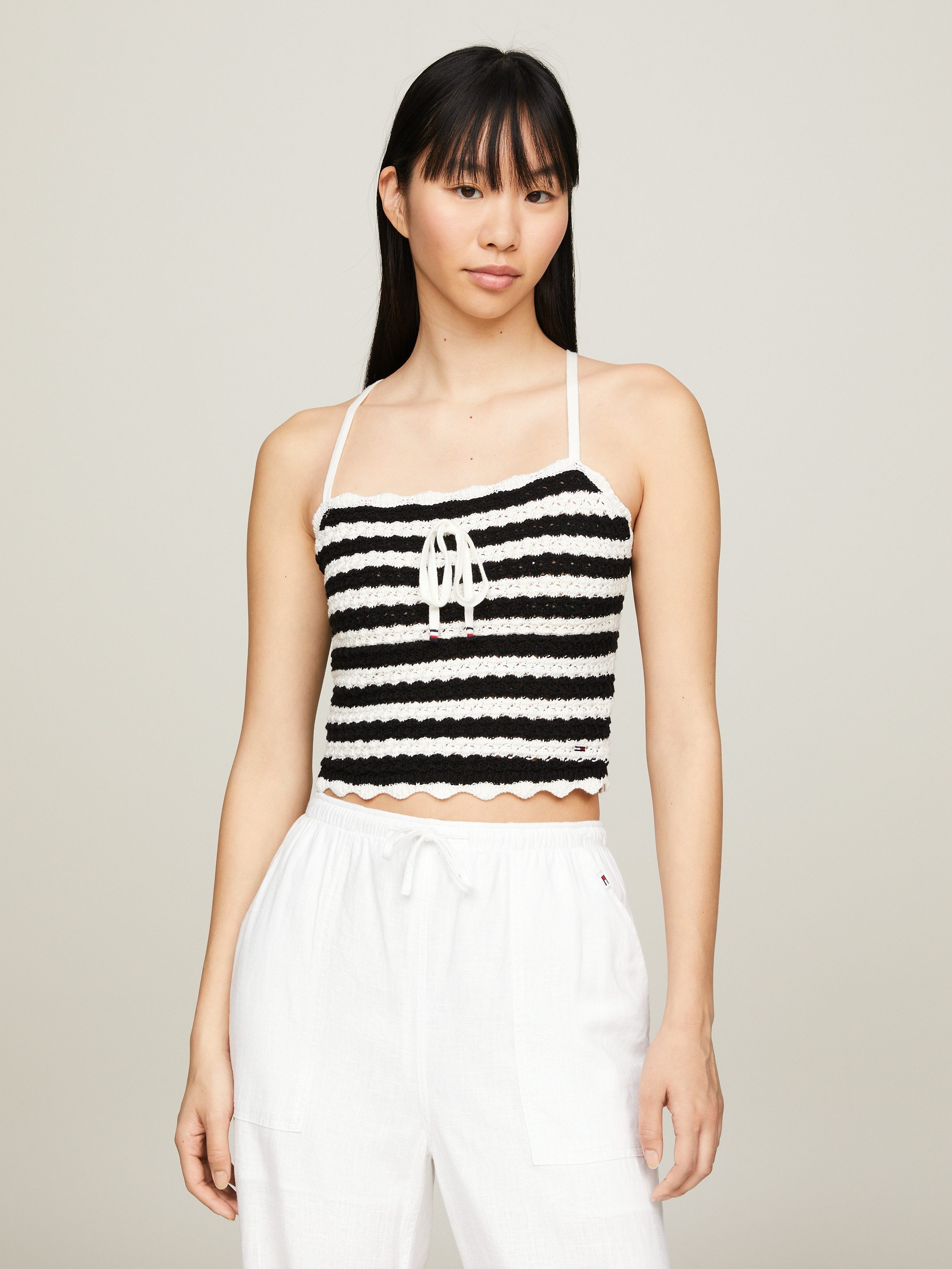 Tommy Jeans Spaghettitop TJW CROCHET STRIPE TOP