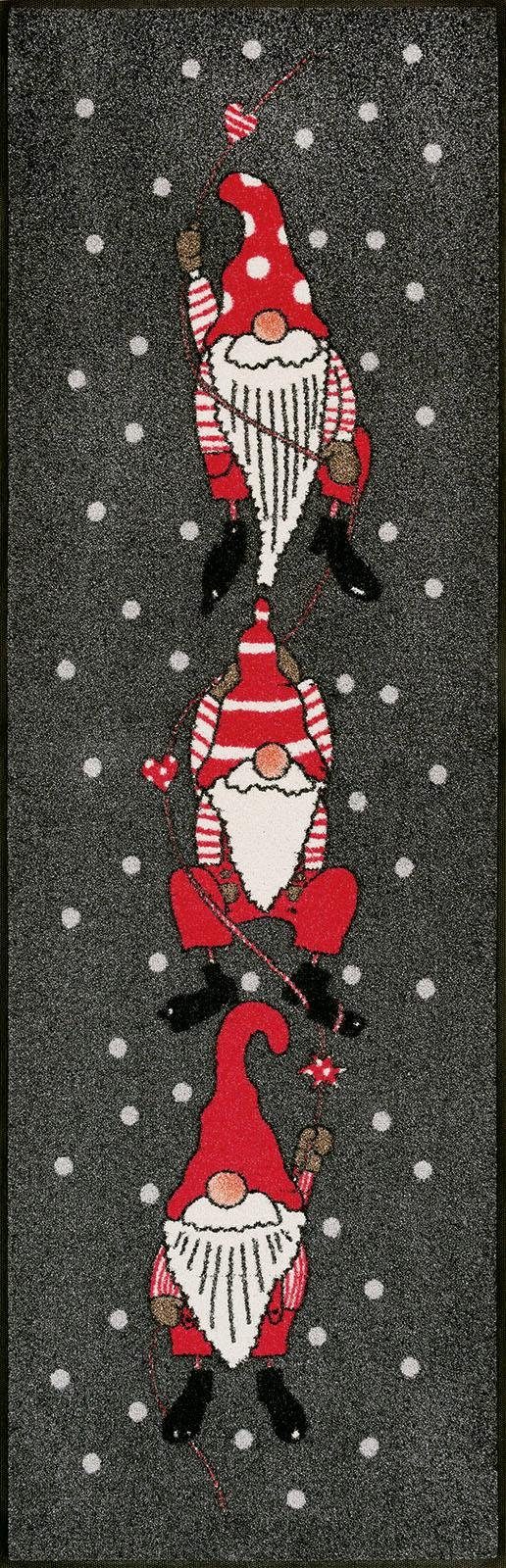 wash+dry by Kleen-Tex Läufer Winterzwerge, rechteckig, Höhe: 7 mm, Schmutzfangläufer, rutschhemmend, waschbar, ideal in Diele & Flur