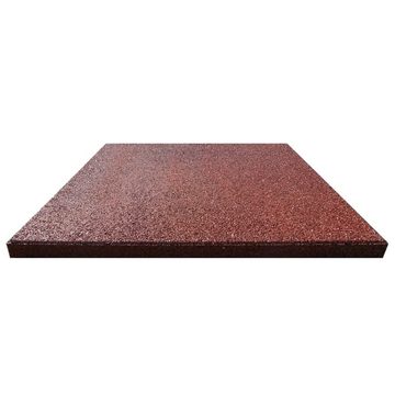 vidaXL Bodenschutzmatte Fallschutzfliesen 6 Stk Gummi 50 x 50 x 3 cm Rot Fallschutzmatte