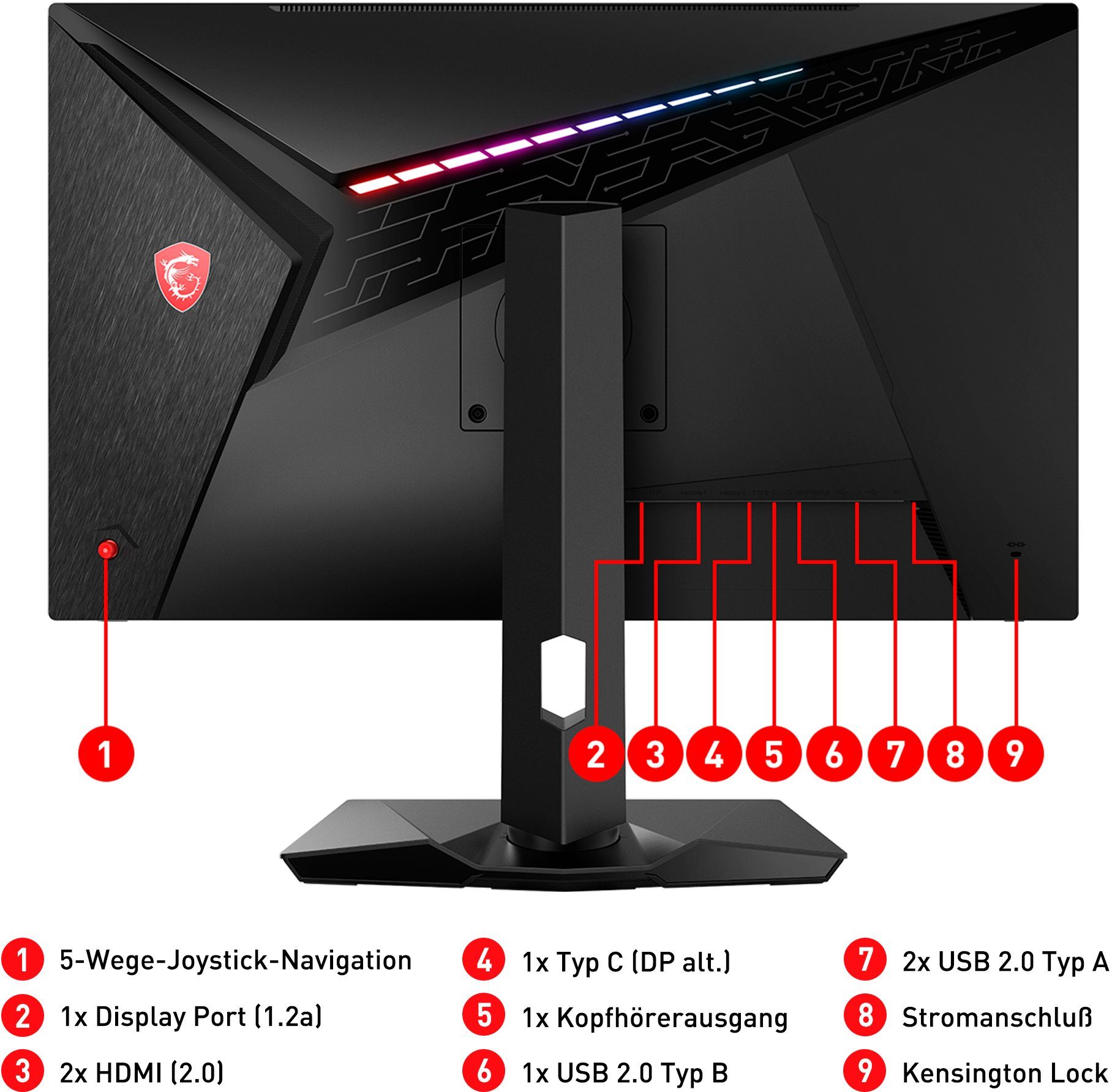 MSI Optix MAG274QRFDE-QD Gaming-LED-Monitor ms Reaktionszeit, cm/27 3 px, ", 1440 1 2560 IPS, 165 Jahre höhenverstellbar, Herstellergarantie) x (69 WQHD, Hz