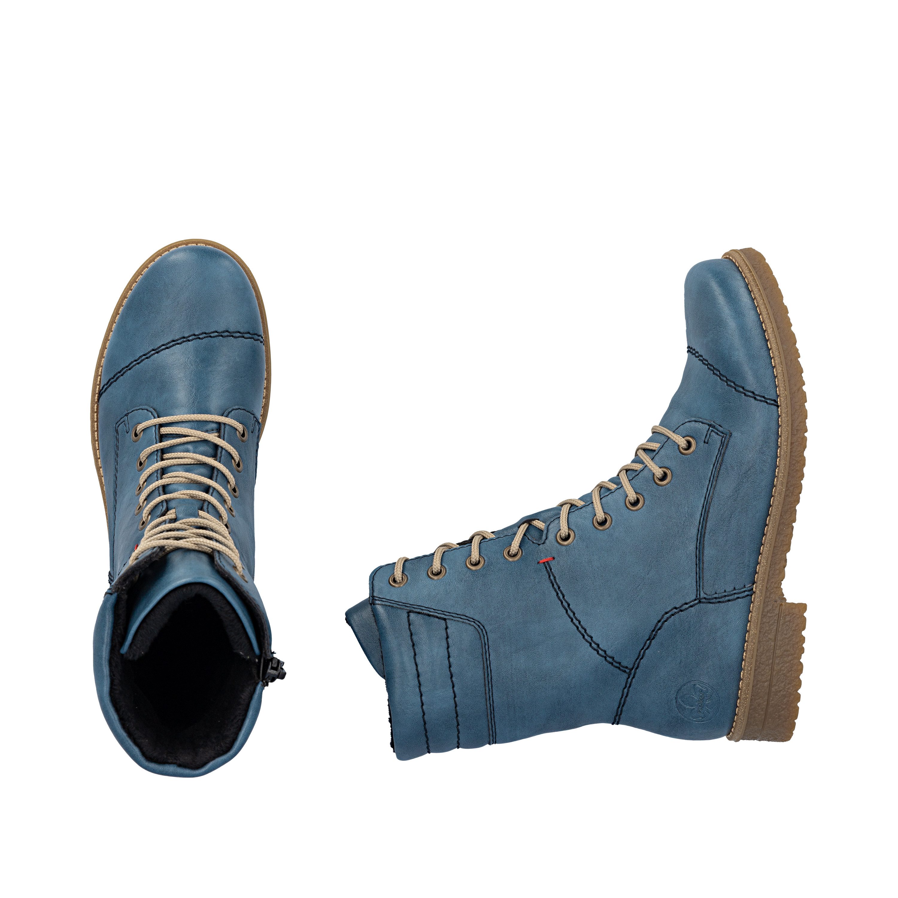 Rieker Schnürstiefelette Schnürboots, Herbstboots mit gepolstertem Schaftrand