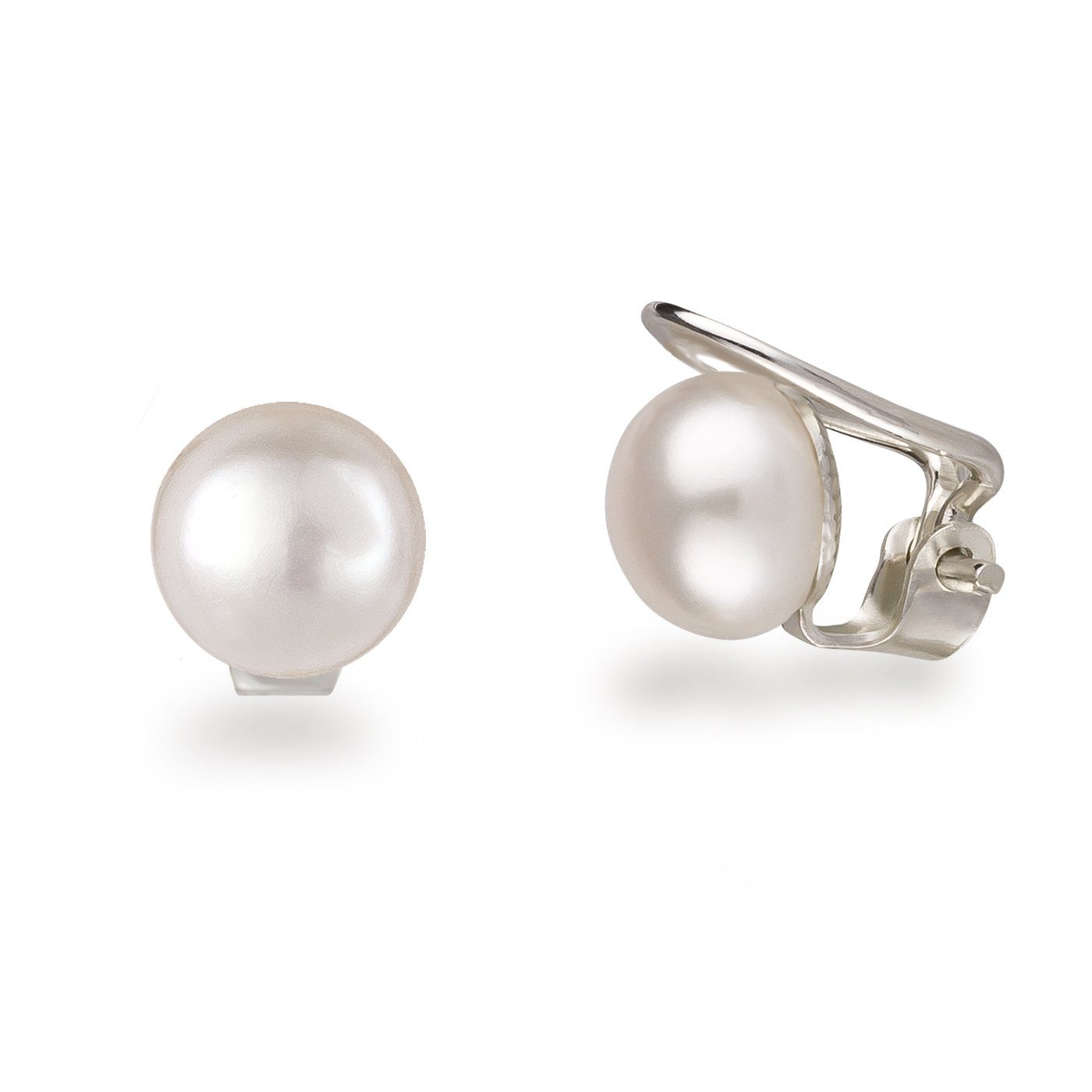 Schöner-SD Paar Ohrclips 925 Silber Clips mit Süßwasser-Zuchtperle Perlenoh günstig online kaufen