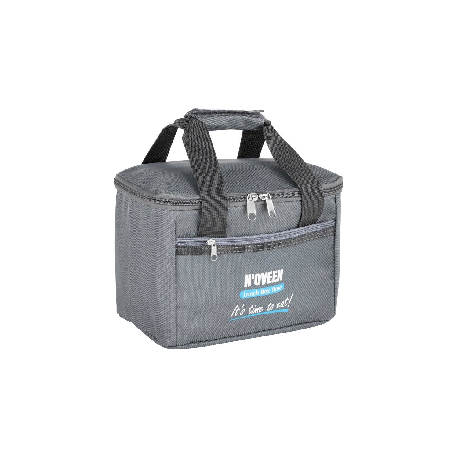 Noveen Lunchbox Thermotasche für Lunchbox, Tragbare Picknicktasche, Grau, Medium