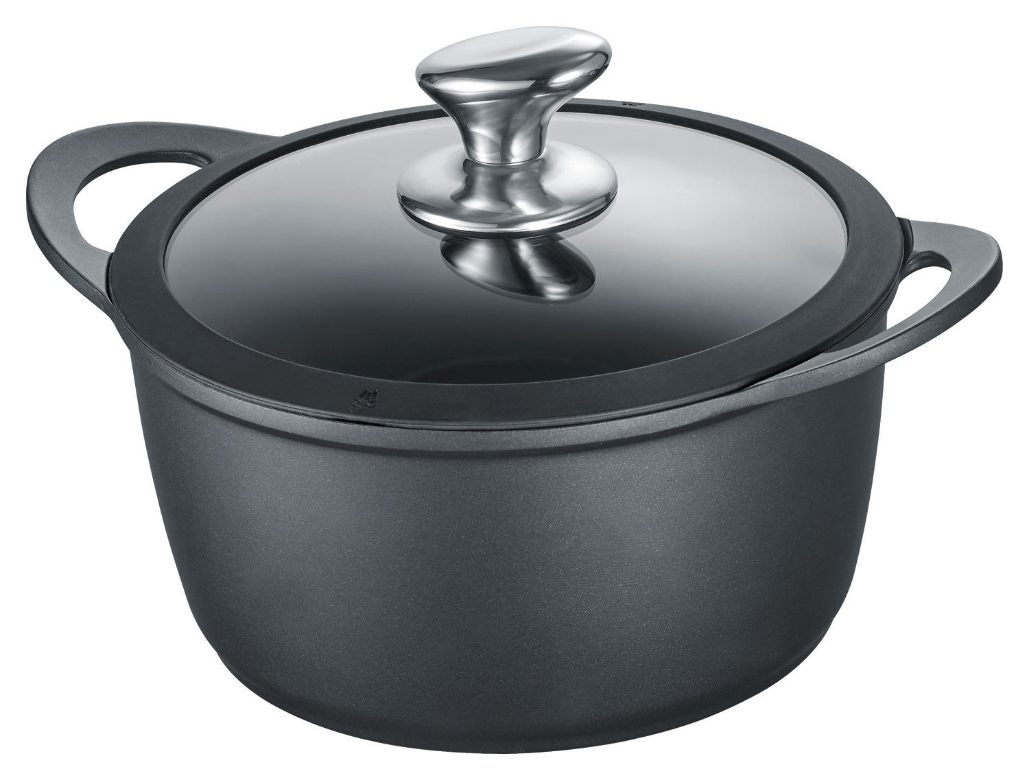 Berndes Kochtopf VIENNA, Ø 24 cm, Deckel aus Spezialglas, Aluminiumguss, mit Dunstablass, Antihaftbeschichtet, 4,5 Liter, hitzebeständig