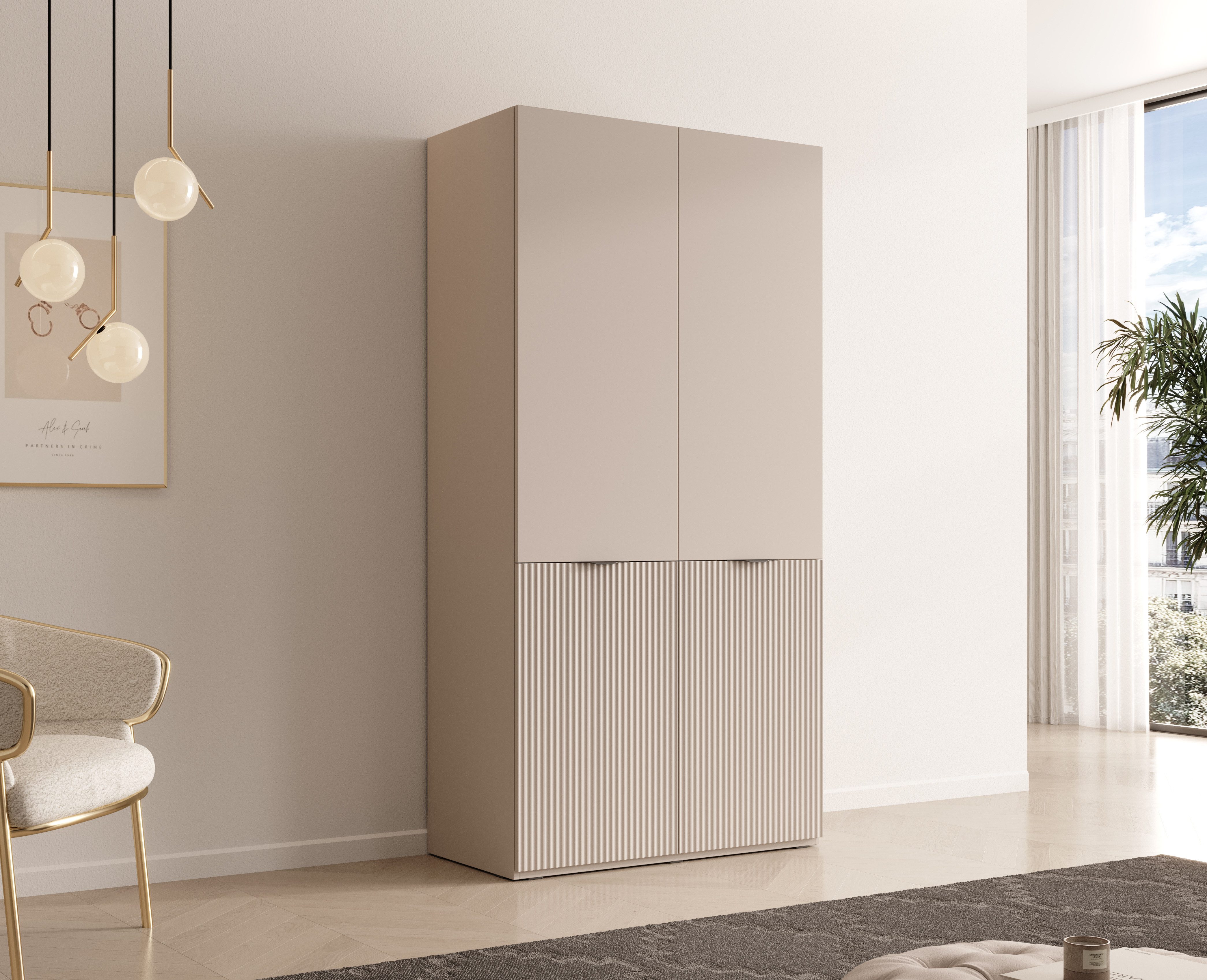 MOEBLO Drehtürenschrank MINEWRA NOVA (Kleiderschrank 2/4/6 türig Schrank Ga günstig online kaufen