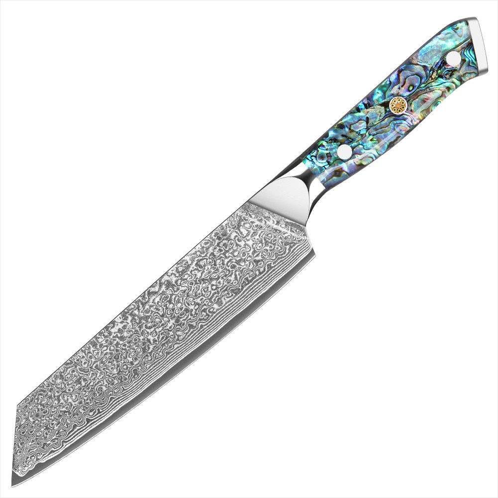 KEENZO Damastmesser Damast Kiritsuke Kochmesser mit 19cm Klinge aus VG-10 Damaststahl
