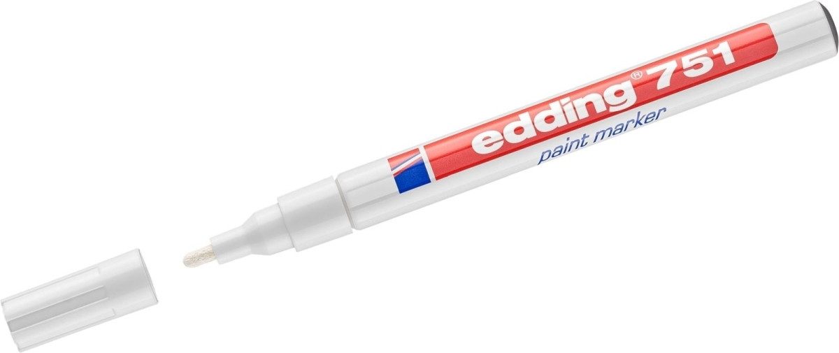 Permanentmarker Glanzlack-Marker edding 751 1-2mm weiß.
