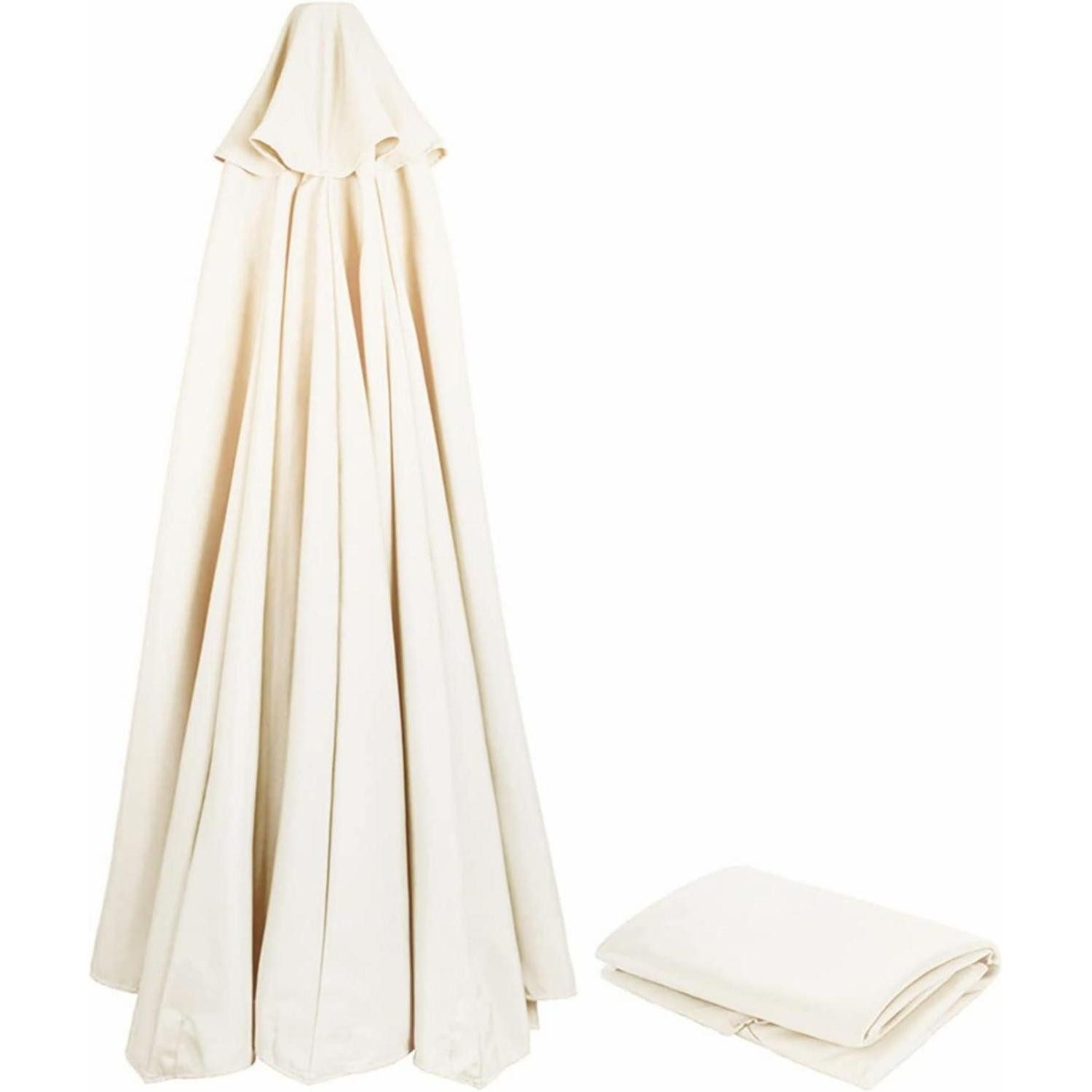 NAFGQIY Sonnenschirm Sonnenschirm Ersatzbezug 3m Anthrazit Uv Schutz 80 Windfest Stabil