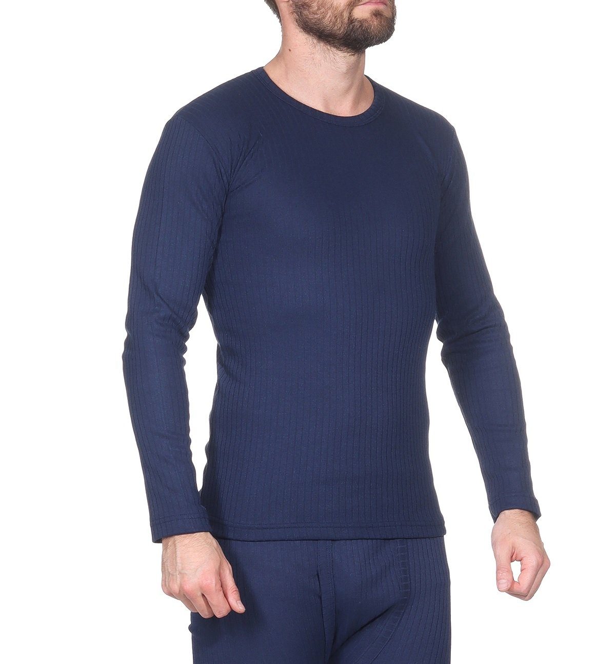 Funktionsunterwäsche großen 2 Herren den auch erhältlich, Thermounterhemd für (2er-Pack) ideal warme OriginalYou Winterurlaub Größen Unterziehhemden in Blau für