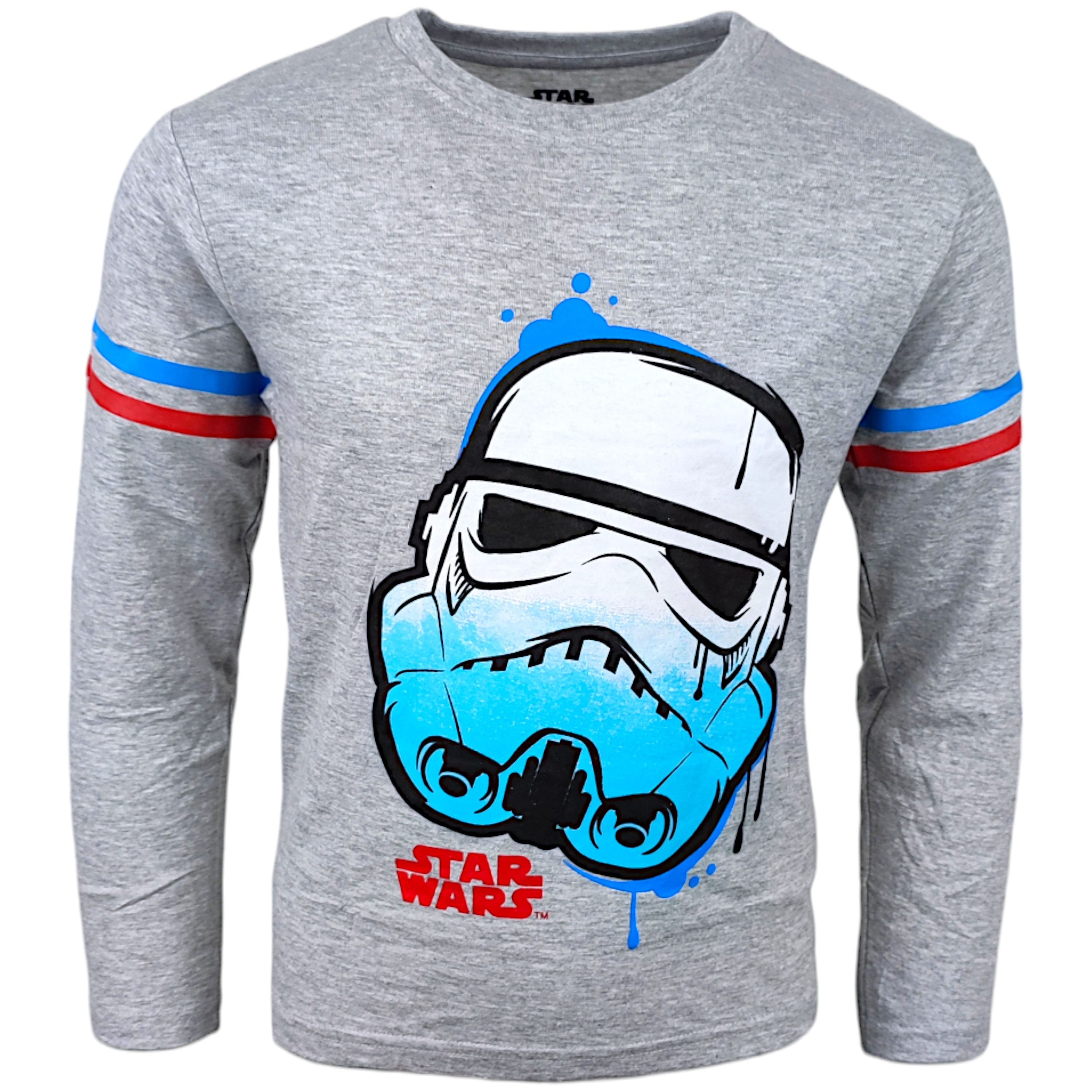 Star Wars Langarmshirt Sturmtruppler Jungen Shirt aus Baumwolle Gr. 110 - 140 cm