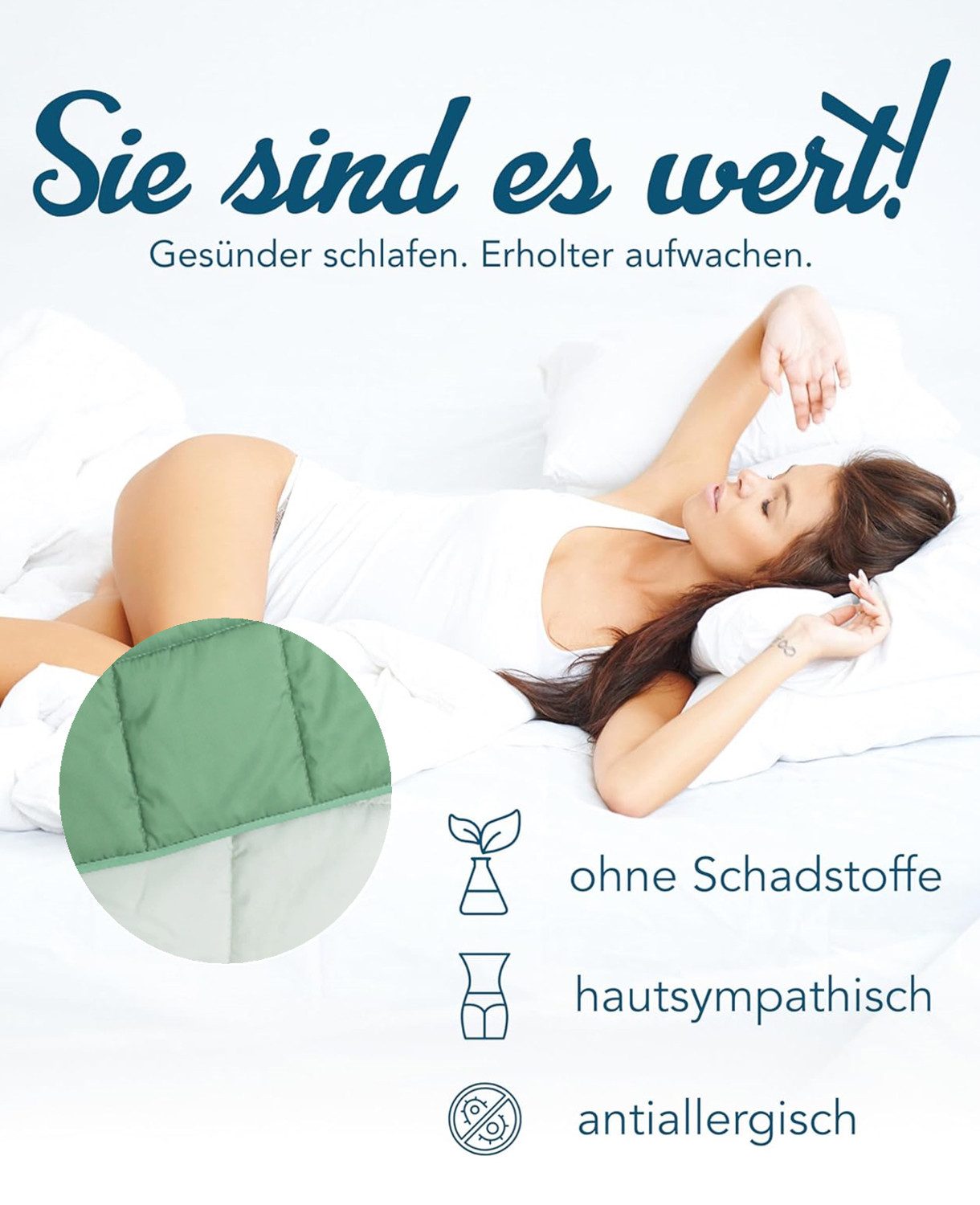 Paradies Sommerbettdecke Paradies Sommerbett Solaya Sommerdecke Nutzung ohne Bettwäsche 135x200, Bezug: 100% Baumwolle, veredelt mit Aloe Vera, Klimaneutrale Herstellung