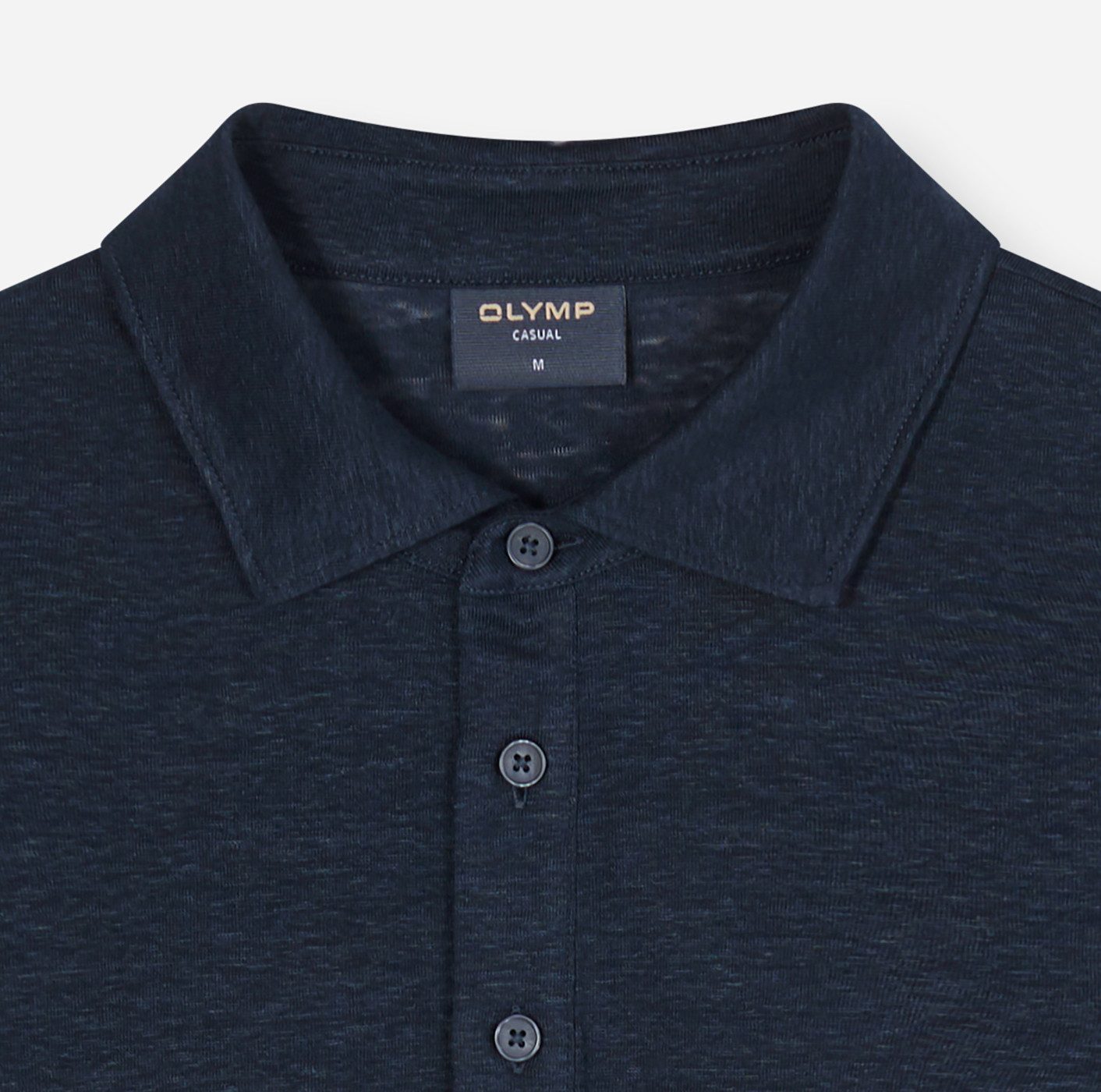 OLYMP Poloshirt aus hochwertigem Leinen, unifarben