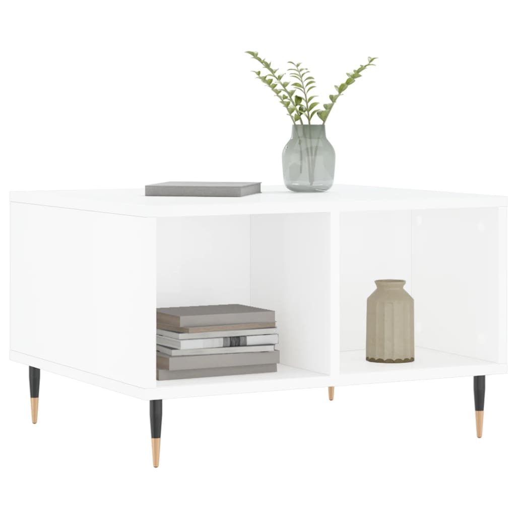 vidaXL Couchtisch Couchtisch Hochglanz-Weiß 60x50x36,5 cm günstig online kaufen