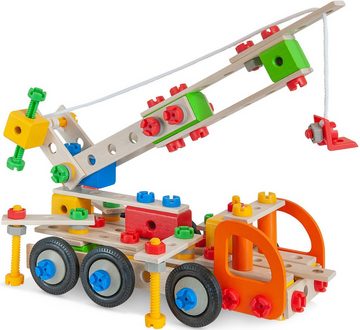 Eichhorn Konstruktionsspielsteine Constructor Kranwagen, (170 St), Made in Germany; FSC®- schützt Wald - weltweit