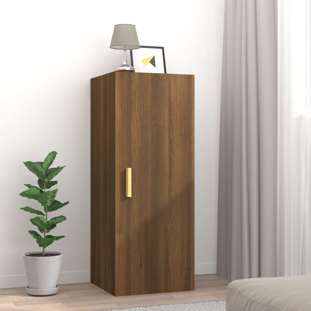 cm 34,5x34x90 Regal 1-tlg. Wandschrank vidaXL Braune Eiche Eichen-Optik Holzwerkstoff, Braun