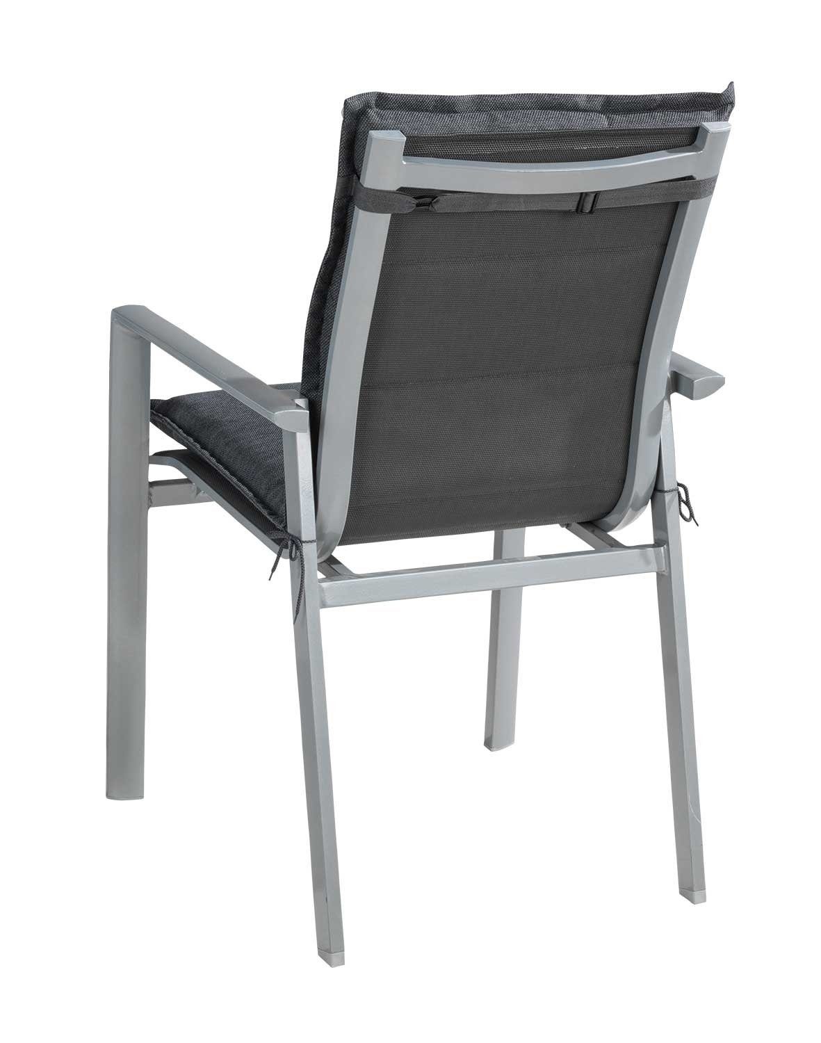 GO-DE Polsterauflage OREGNA, 50 x 110 cm, Grau, für Mittellehnstühle, (1 St), Gartenstuhlauflage für Mittellehner