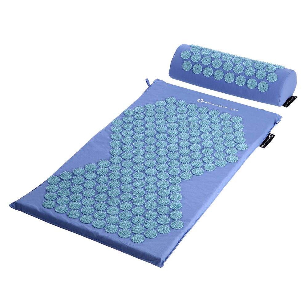 HMS Premium Akupressurmatte Massagematte Nagelmatte Entspannungsset (Spar-Set, 1-St., 74 x 42 x 2 cm waschbar), 9618 Druckspitzen, Kissen, waschbare Bezüge, Beutel