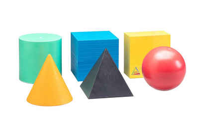 Wissner® aktiv lernen Lernspielzeug Körperformensatz in 6 Farben (6 Teile), RE-Plastic® Geokörper, RE-Plastic®